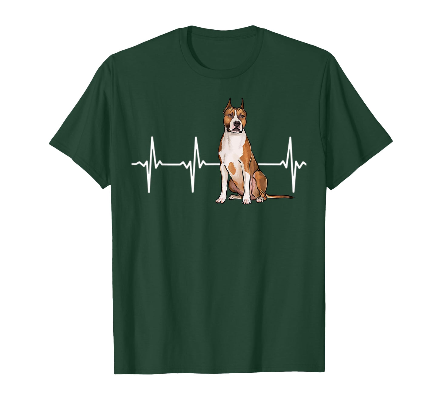 American Staffordshire Terrier Heartbeat Dog Lover T-Shirt