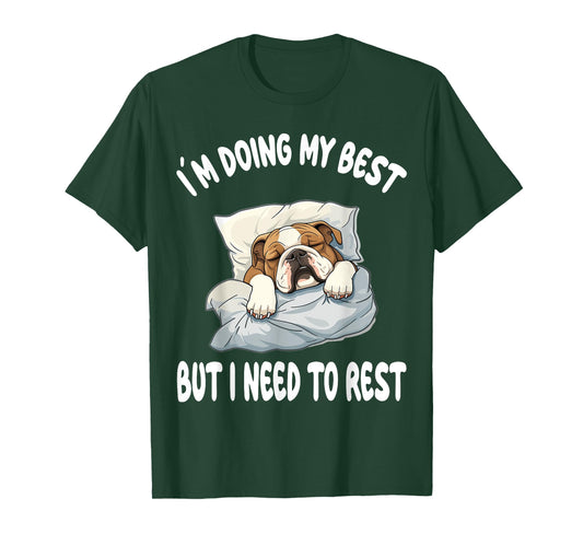 English Bulldog Official Sleepshirt Pajamas Nightgown T-Shirt for Men Women Girls Kids