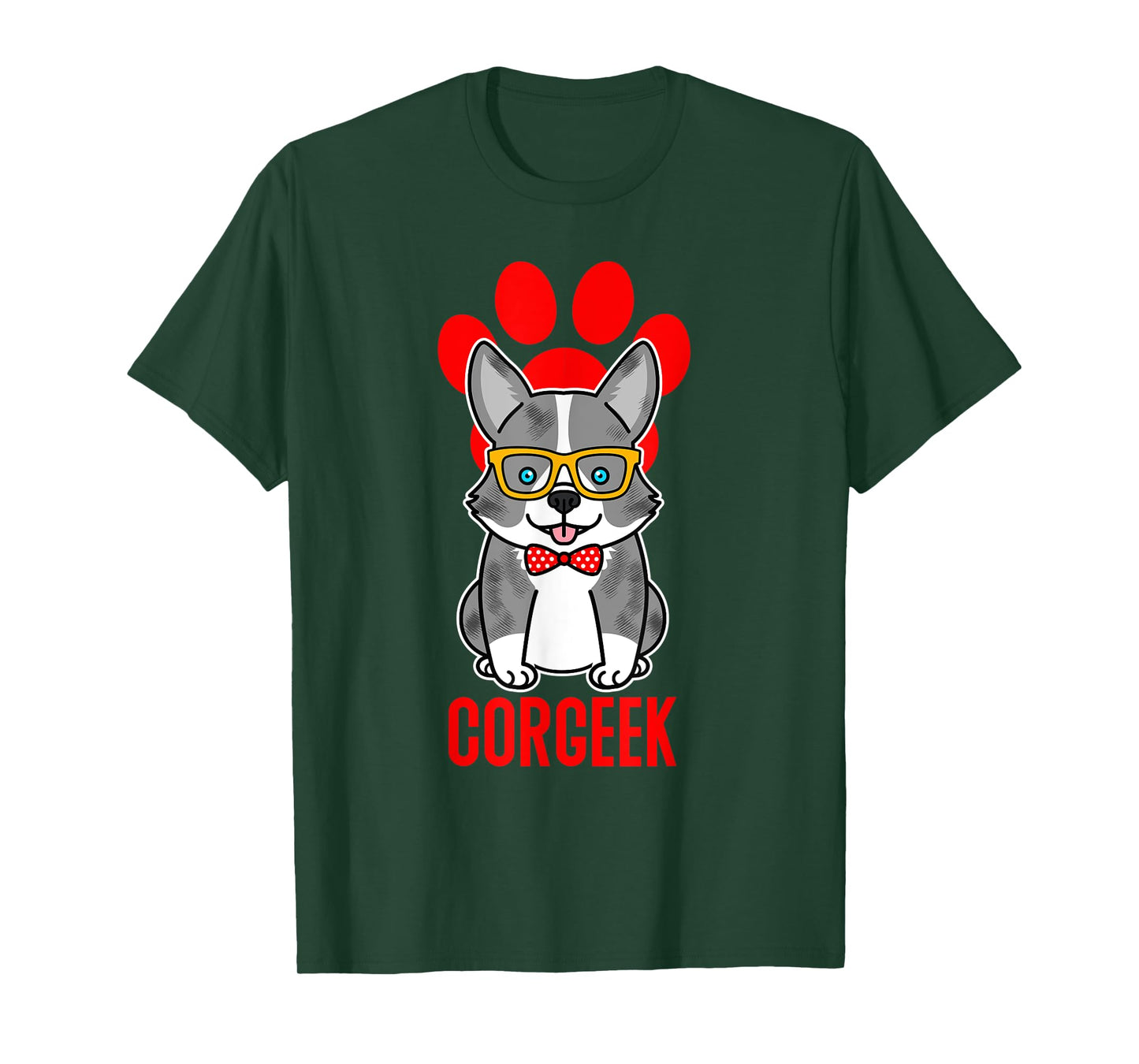 Funny Blue Merle Corgi Corgeek Graphic T-Shirt