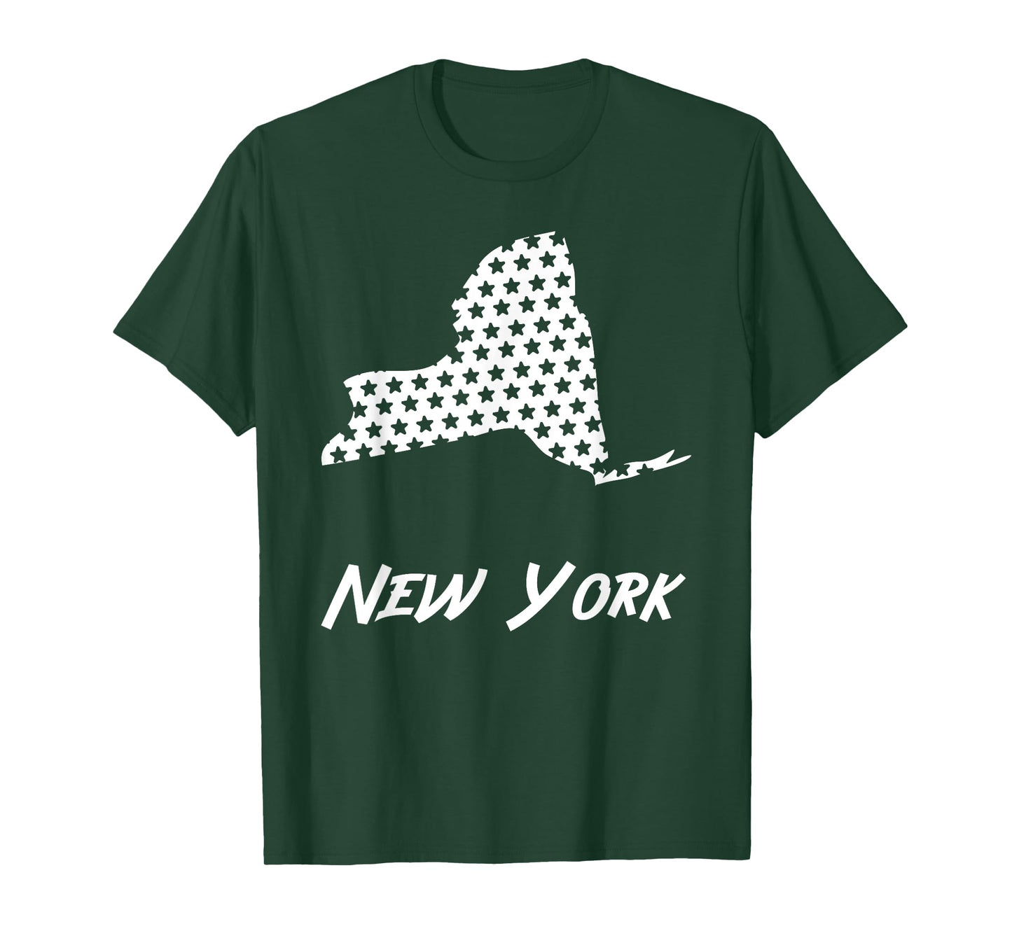 New York USA State Outline Stars Vintage Retro Design T-Shirt