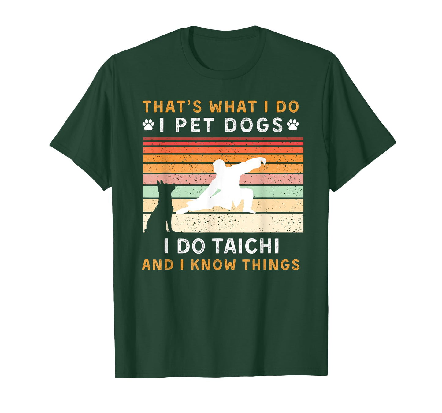pet dogs play tai chi know things funny tee T-Shirt