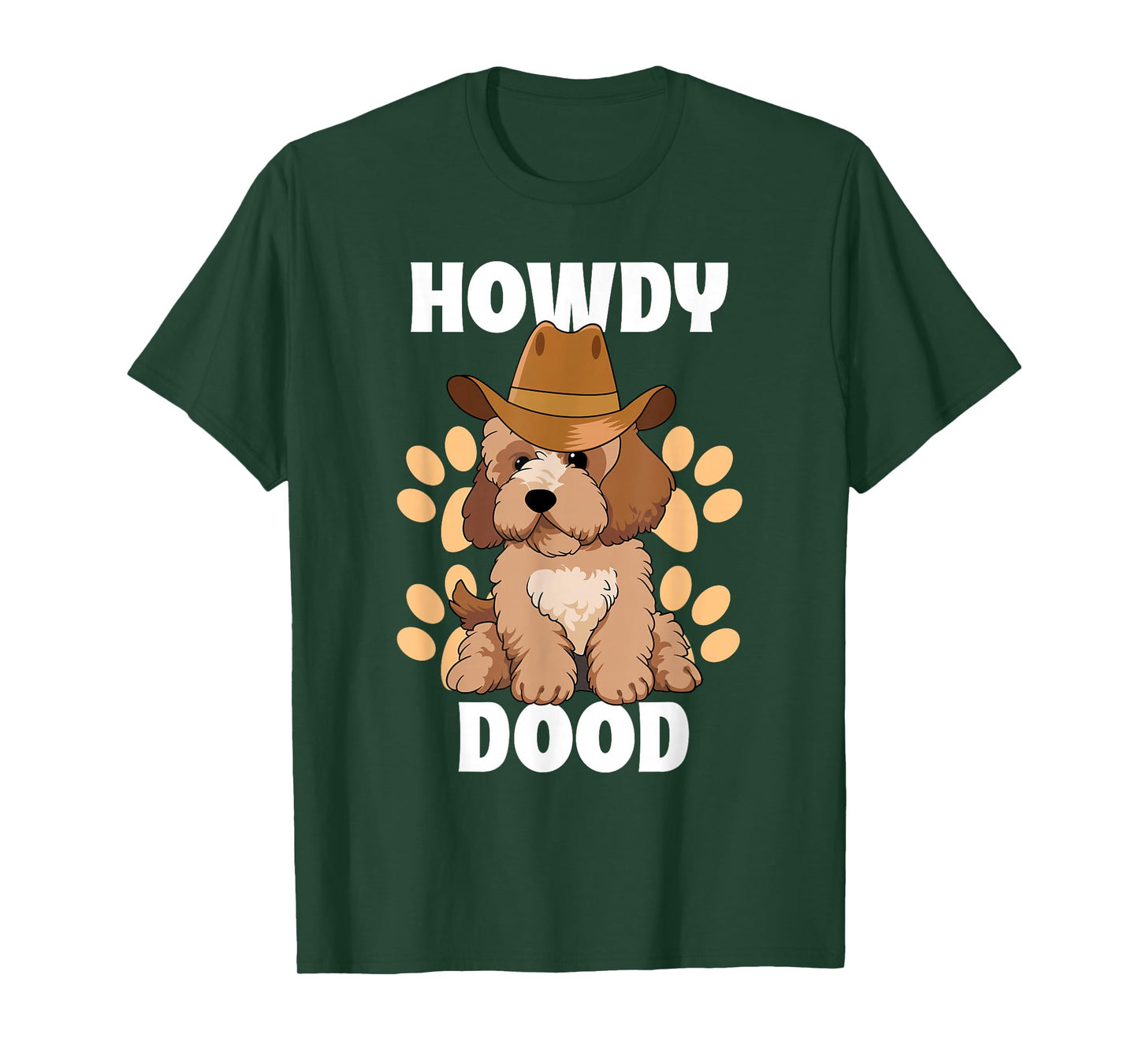 Goldendoodle Howdy Dood Funny Doodle Dog Country Cowboy Hat T-Shirt