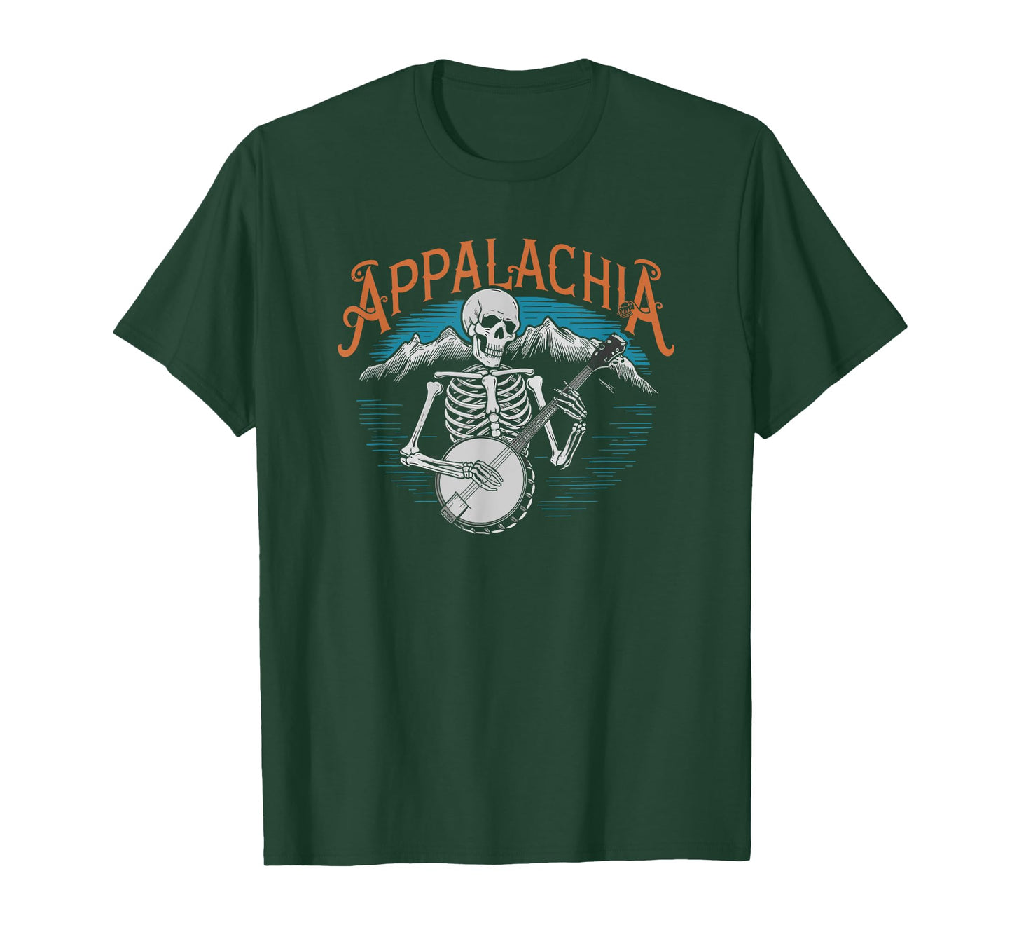 Bluegrass Banjo Skeleton, Appalachia Country Bluegrass Music T-Shirt
