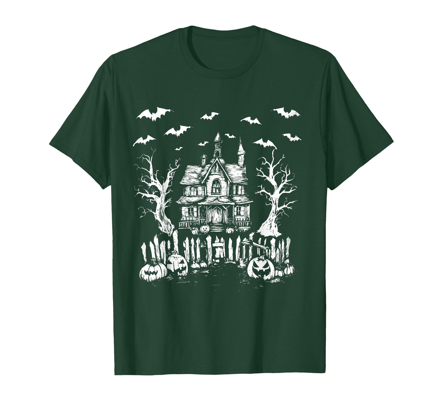 Haunted House Halloween Horror Jack O Lantern Spooky Season T-Shirt