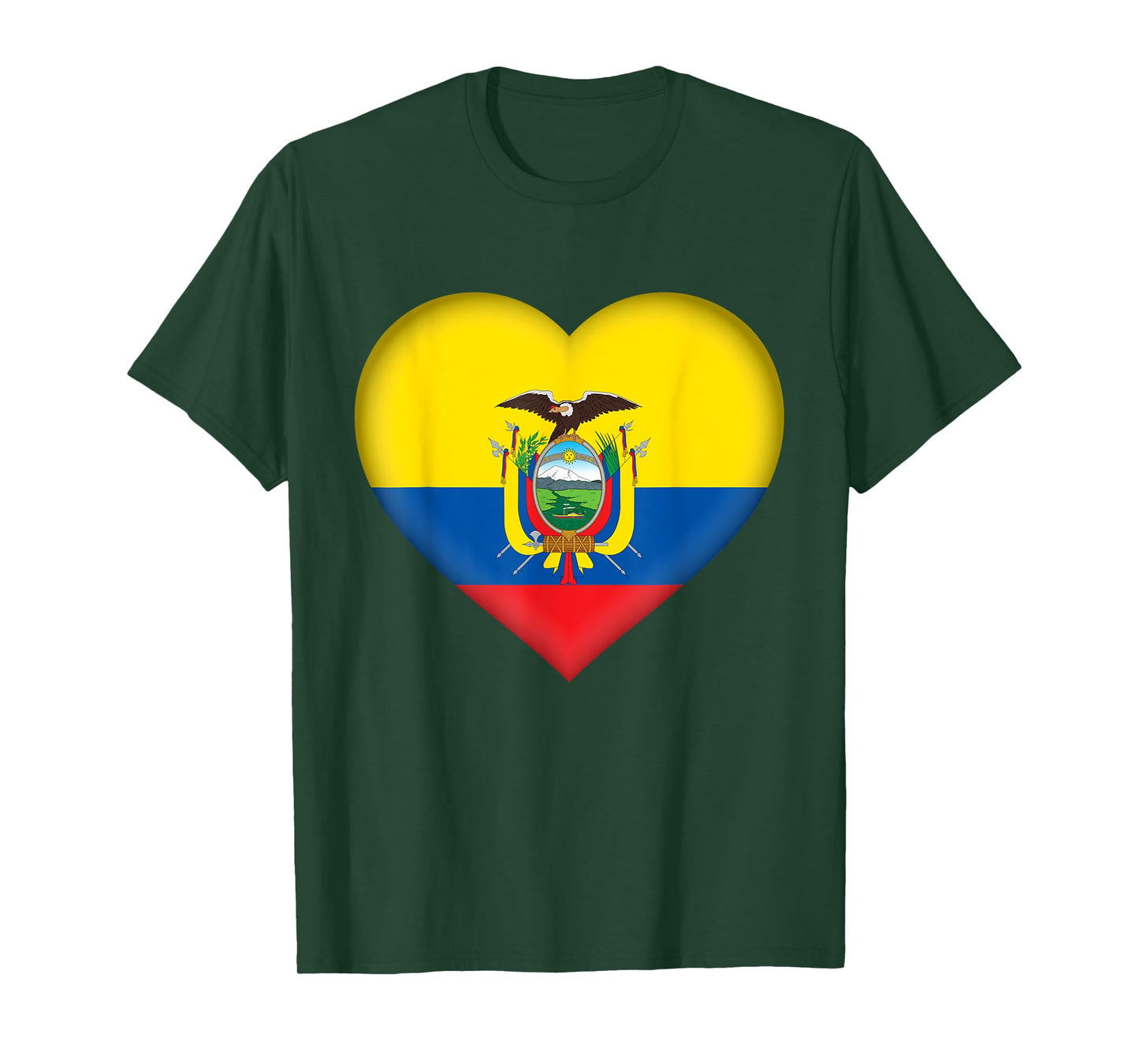 I Love Ecuador | Ecuadorian Flag Heart Outfit T-Shirt