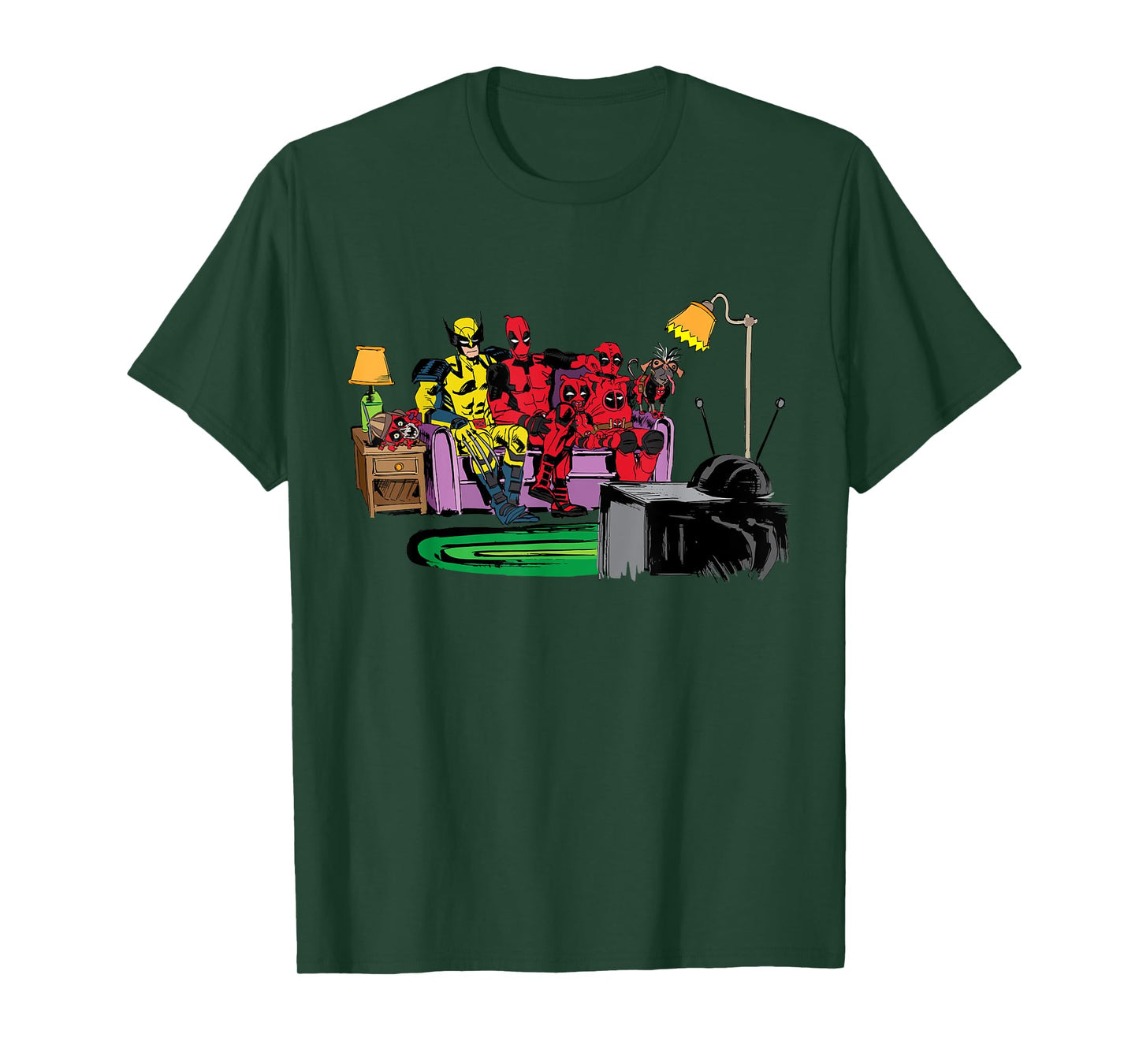 Marvel Deadpool & Wolverine The Simpsons Couch Gag Homage T-Shirt