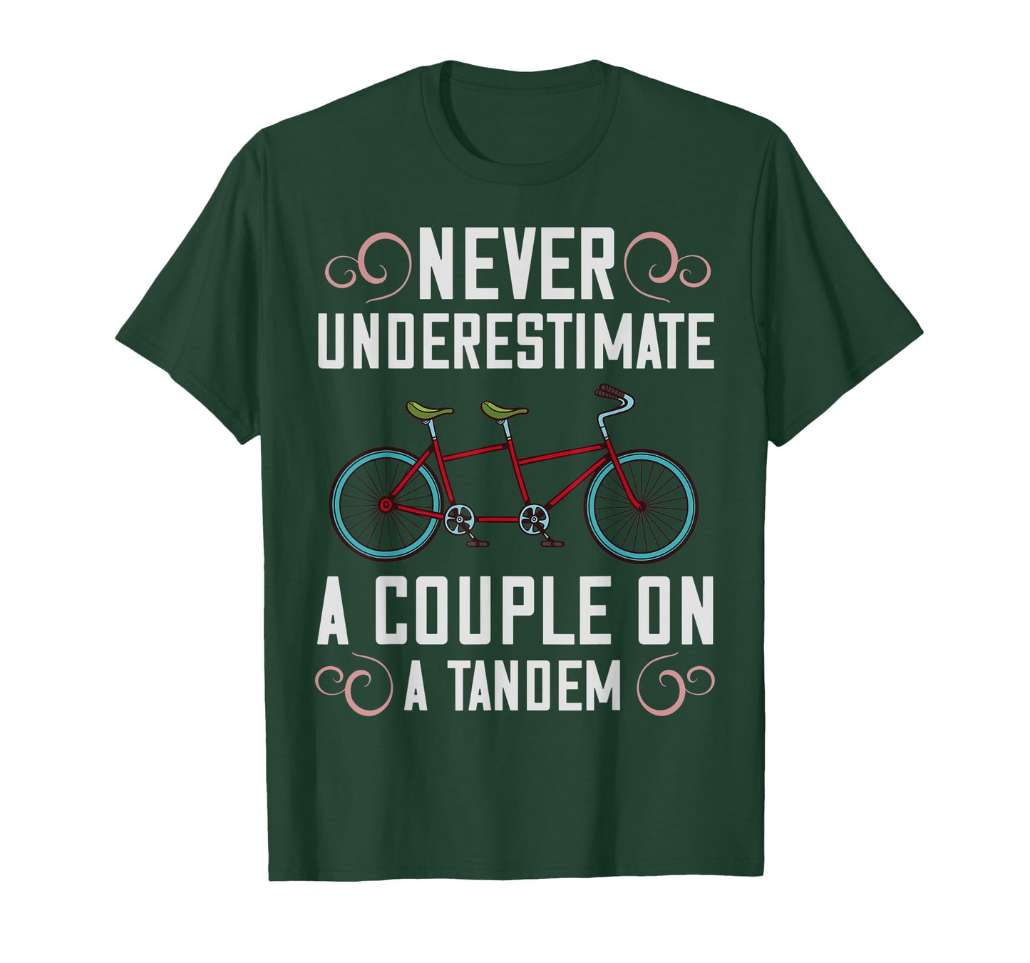 Tandem Bike Captain Gifts Bicycle Cycling T-Shirt