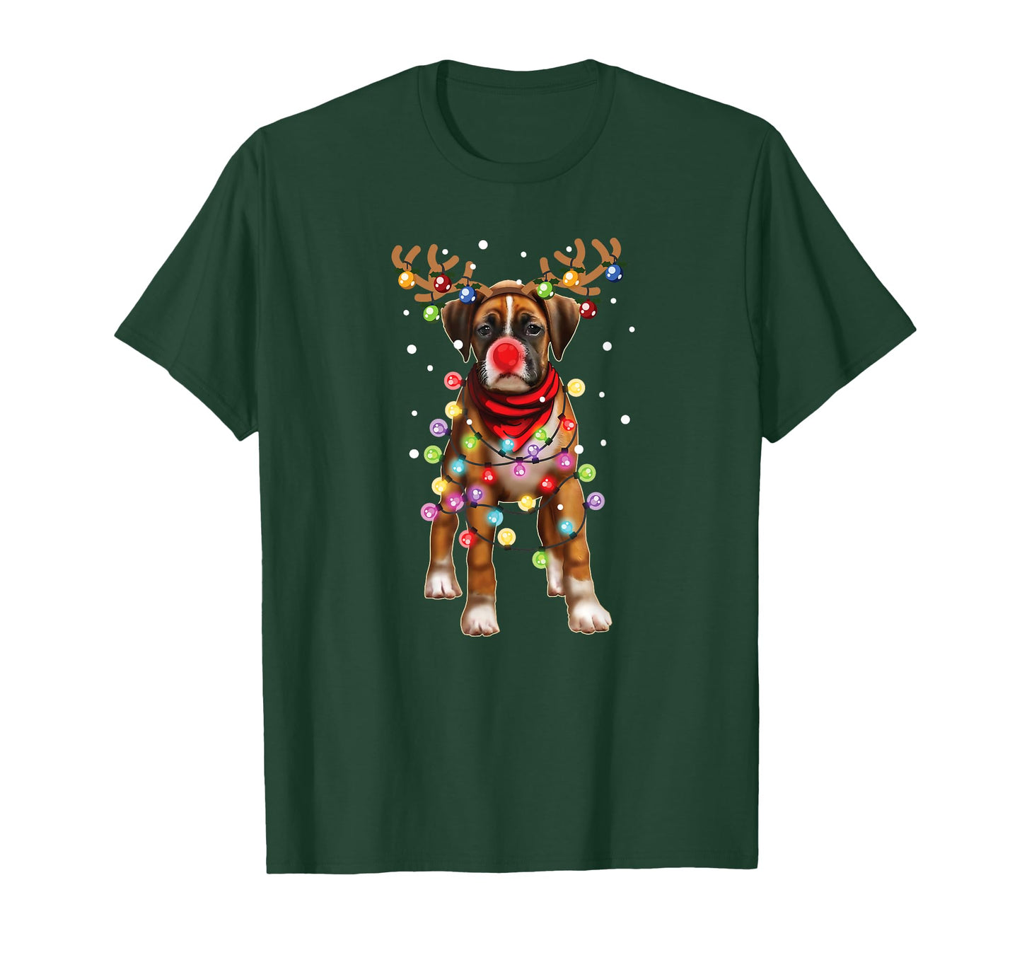 Christmas Dog, Boxer, Dog Lover, Men Women Kids, Dogs, Xmas T-Shirt