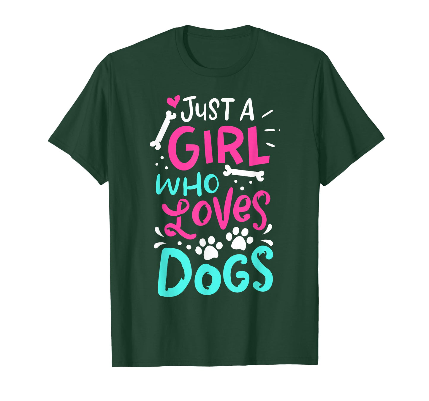 Just a Girl Who Loves Dogs Funny Dog School Dog Trainer T-Shirt