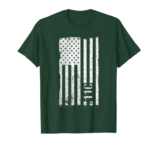 11C Indirect Fire Infantryman Mortar Vintage American Flag T-Shirt