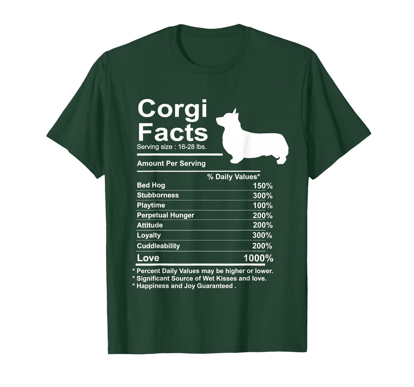 Funny Corgi Facts Nutrition Gift Cardigan Pembroke T-Shirt
