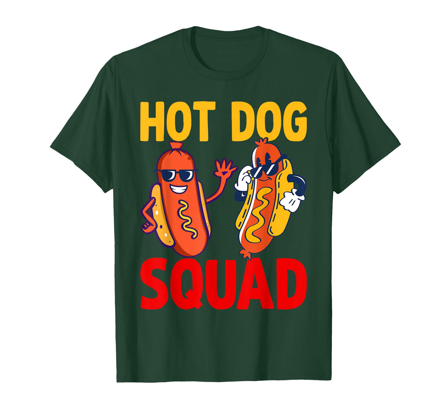 Funny Hot Dog Squad Hot Dog T-Shirt