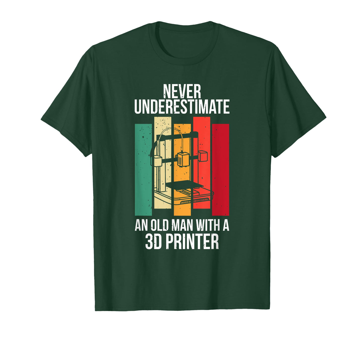 Funny Grandpa 3D Printer Filament Printing Machine Lover Gag T-Shirt