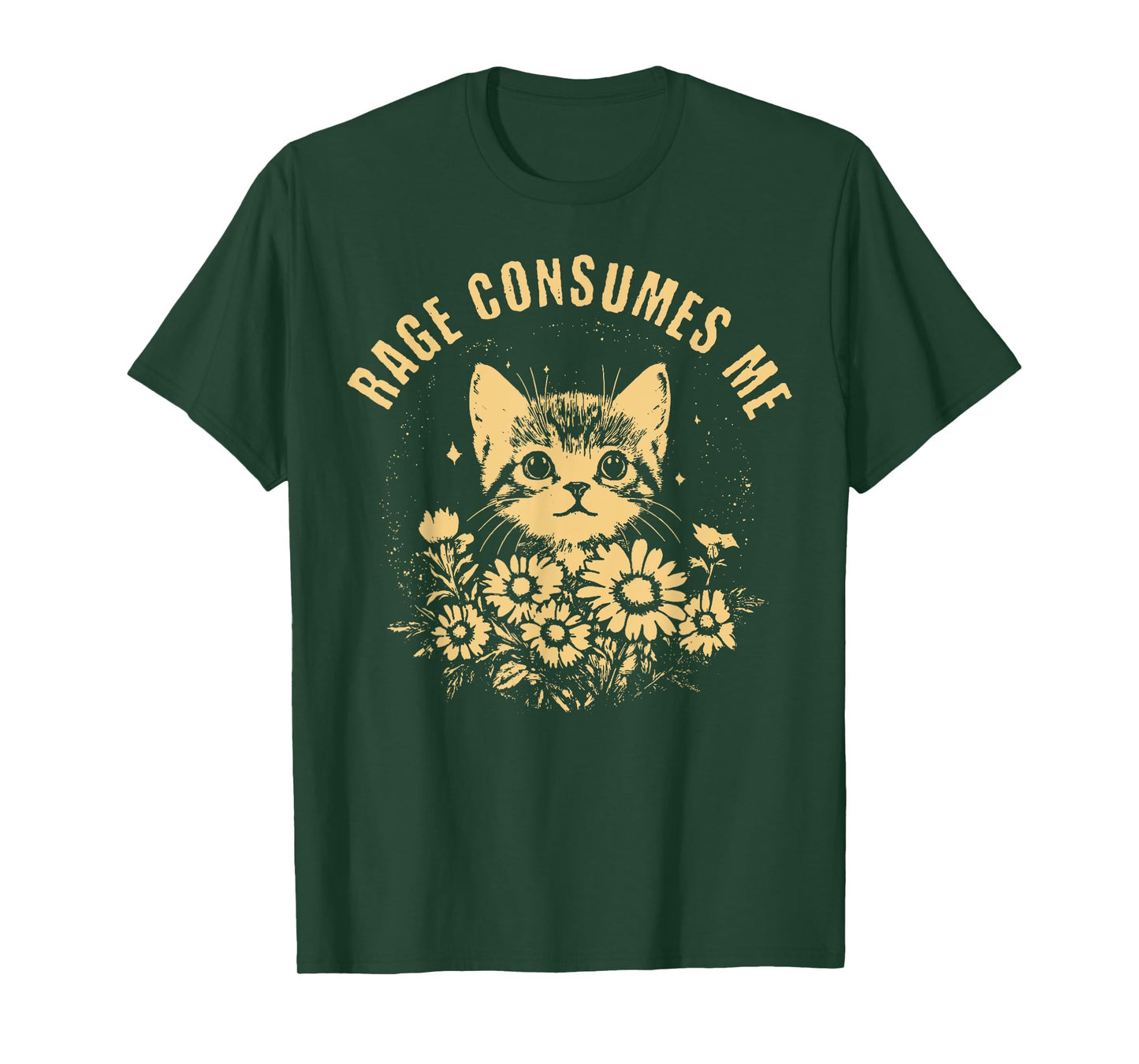 Rage Consumes Me Cute Cat Meme Men Women T-Shirt