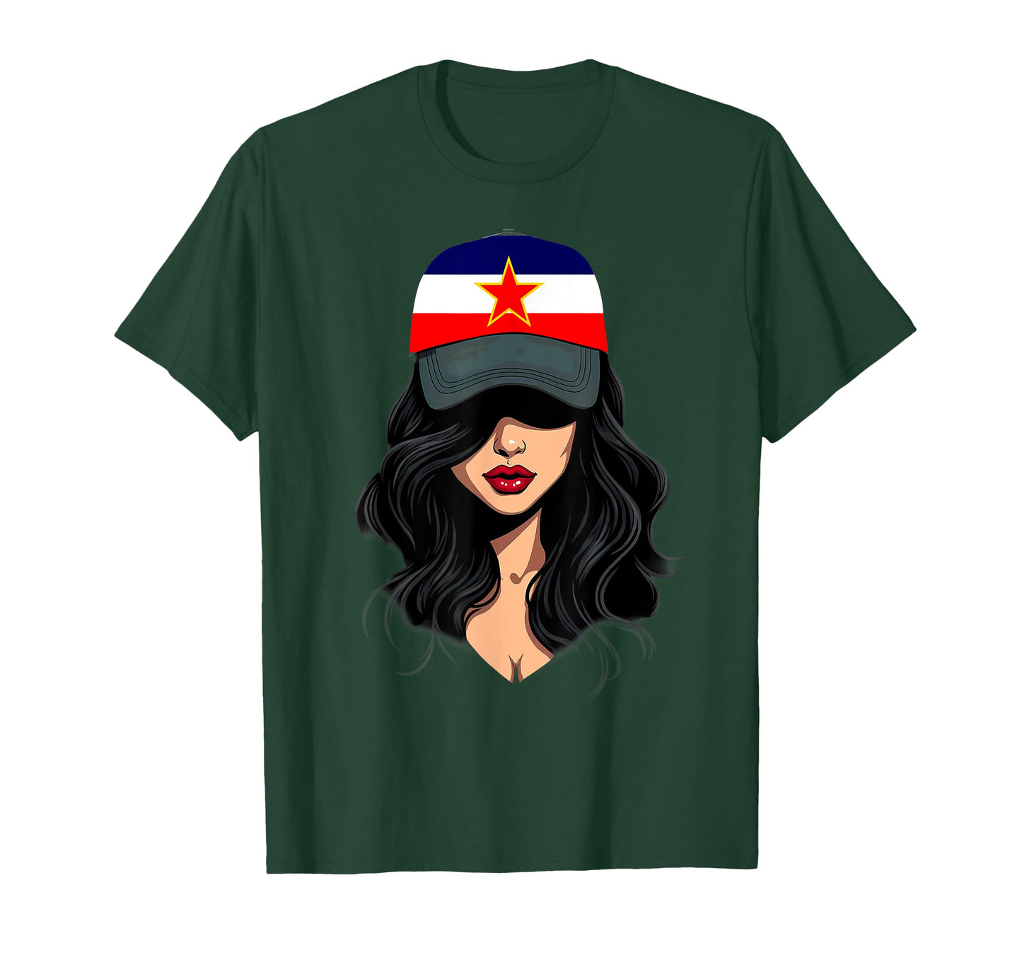 Patriotic Yugoslav Girl Yugoslavia Flag T-Shirt