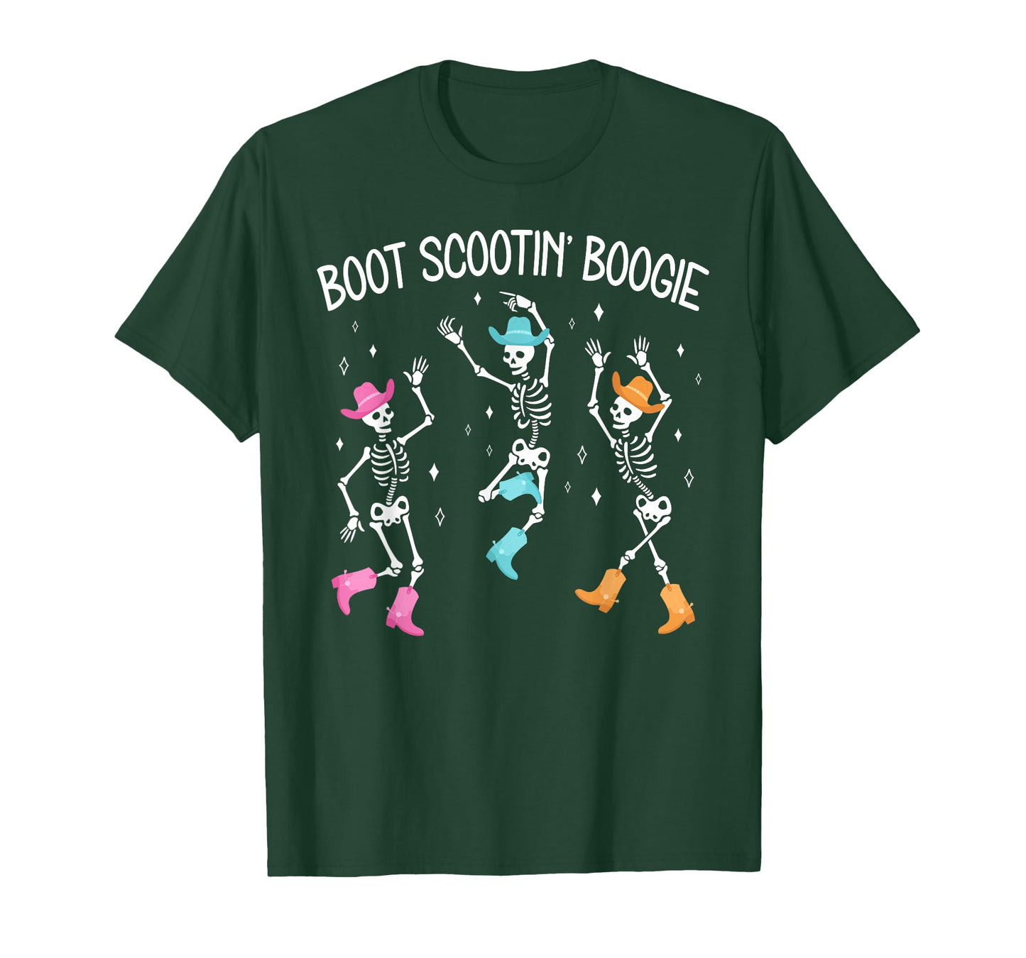 Boot Scootin' Boogie Funny Skeleton Dance Cowboy Style T-Shirt