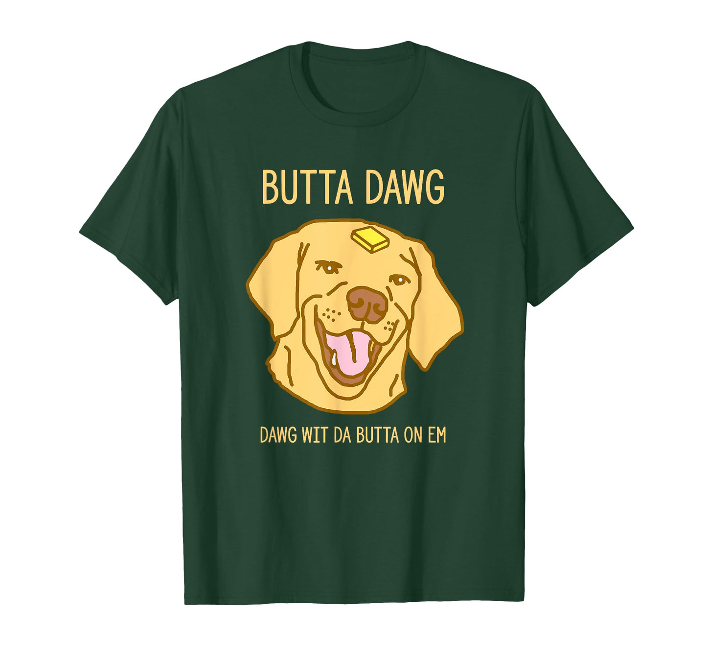 Hilarious Butter Dog Head Meme Funny Viral Pet Trend Men Women T-Shirt