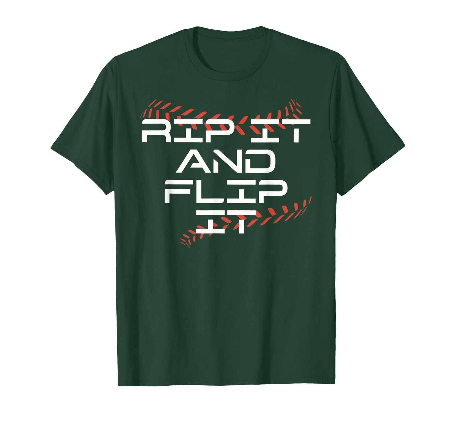 Funny Baseball Home Run Rip It and Flip T-Shirt