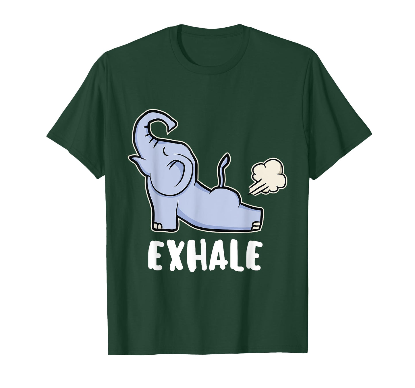 Funny Exhale Yoga Elephant T-Shirt For Elephant Lover Gift T-Shirt