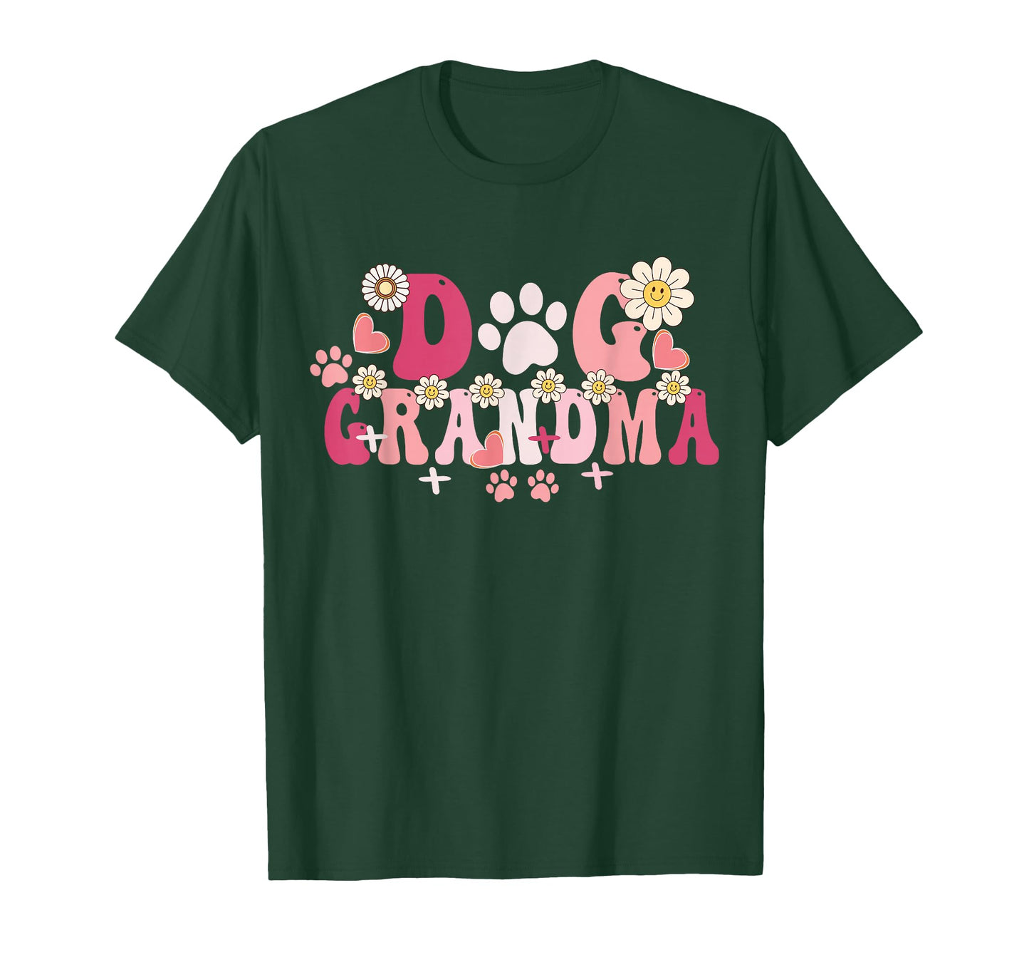 Groovy Dog Grandma Owner Mama Grandma Dog Lovers T-Shirt