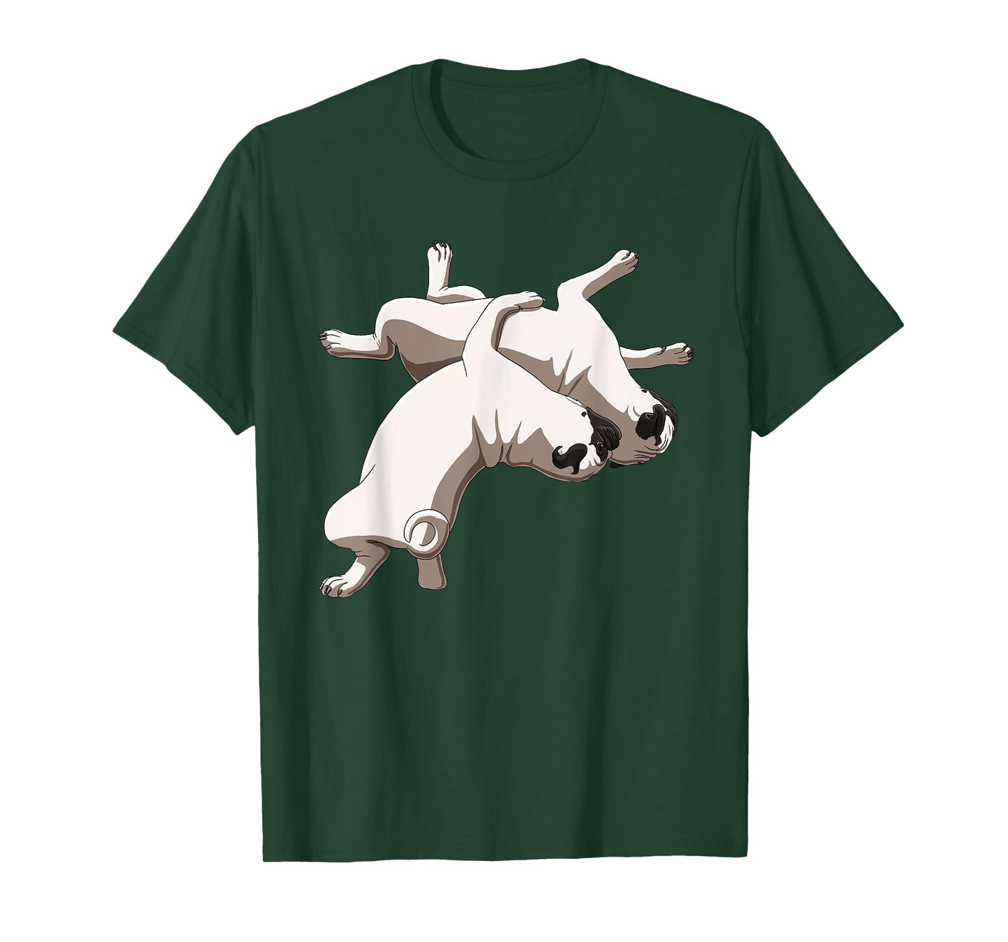 Funny Wrestling Dog Wrestler Pug T-Shirt for Men Women Girls Kids