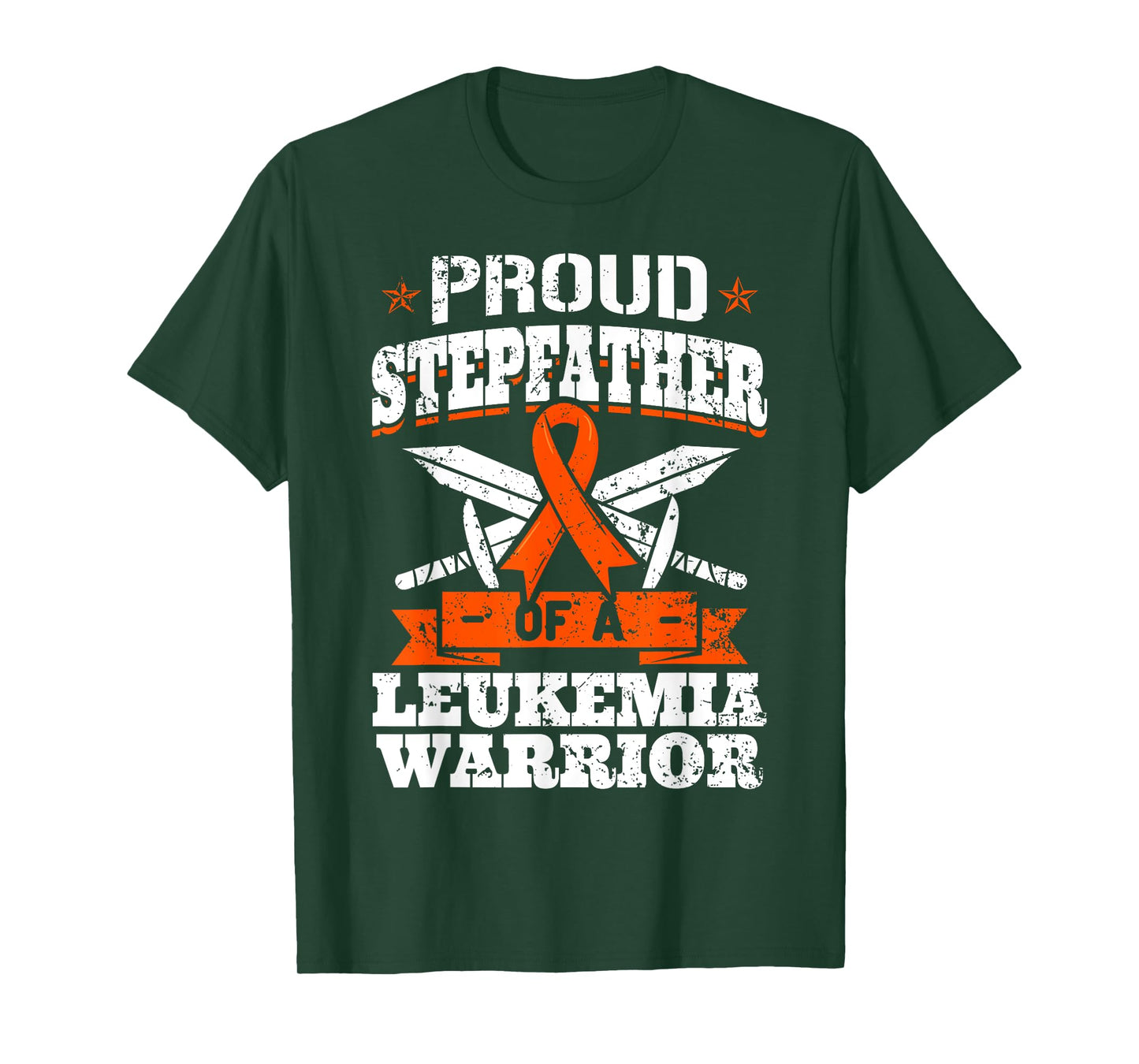 Proud Stepfather Of A Leukemia Warrior Awareness Ribbon T-Shirt
