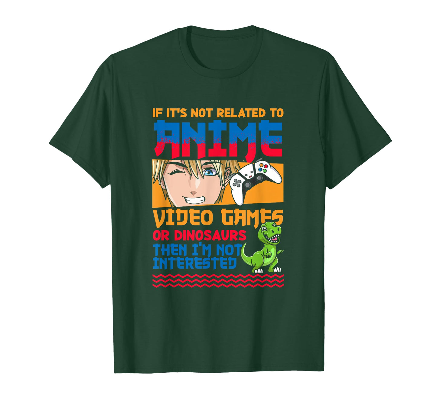 Anime Video Games Dinosaurs Japanese Japan Anime Gamer Otaku T-Shirt