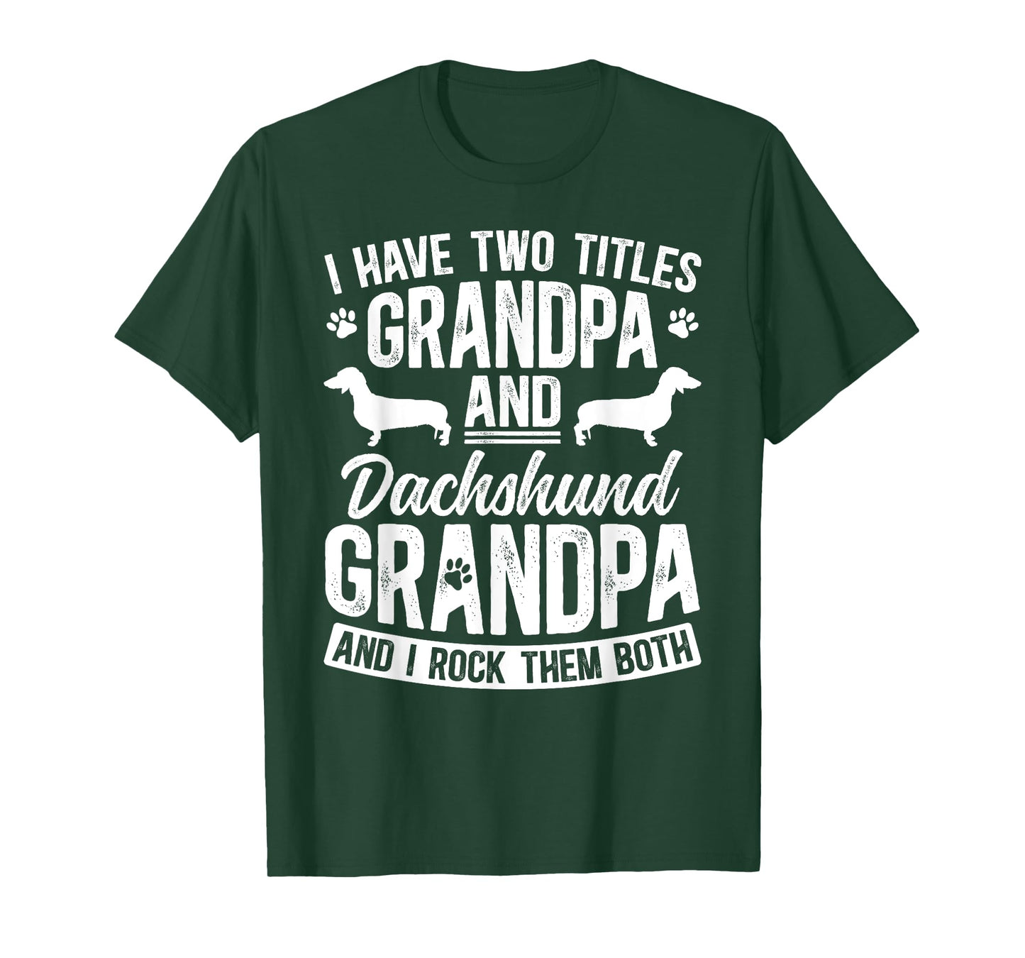 Grandpa And Dachshund Grandpa Of A Dachshund Grandfather T-Shirt