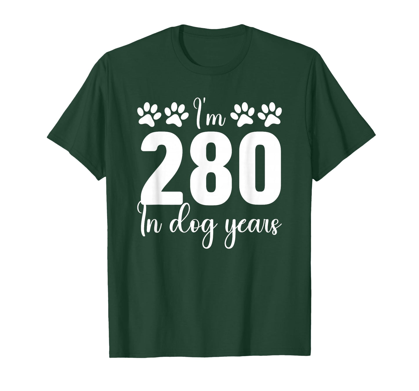 In Dog Years I'm 280 40th Birthday 40 Years Old T-Shirt