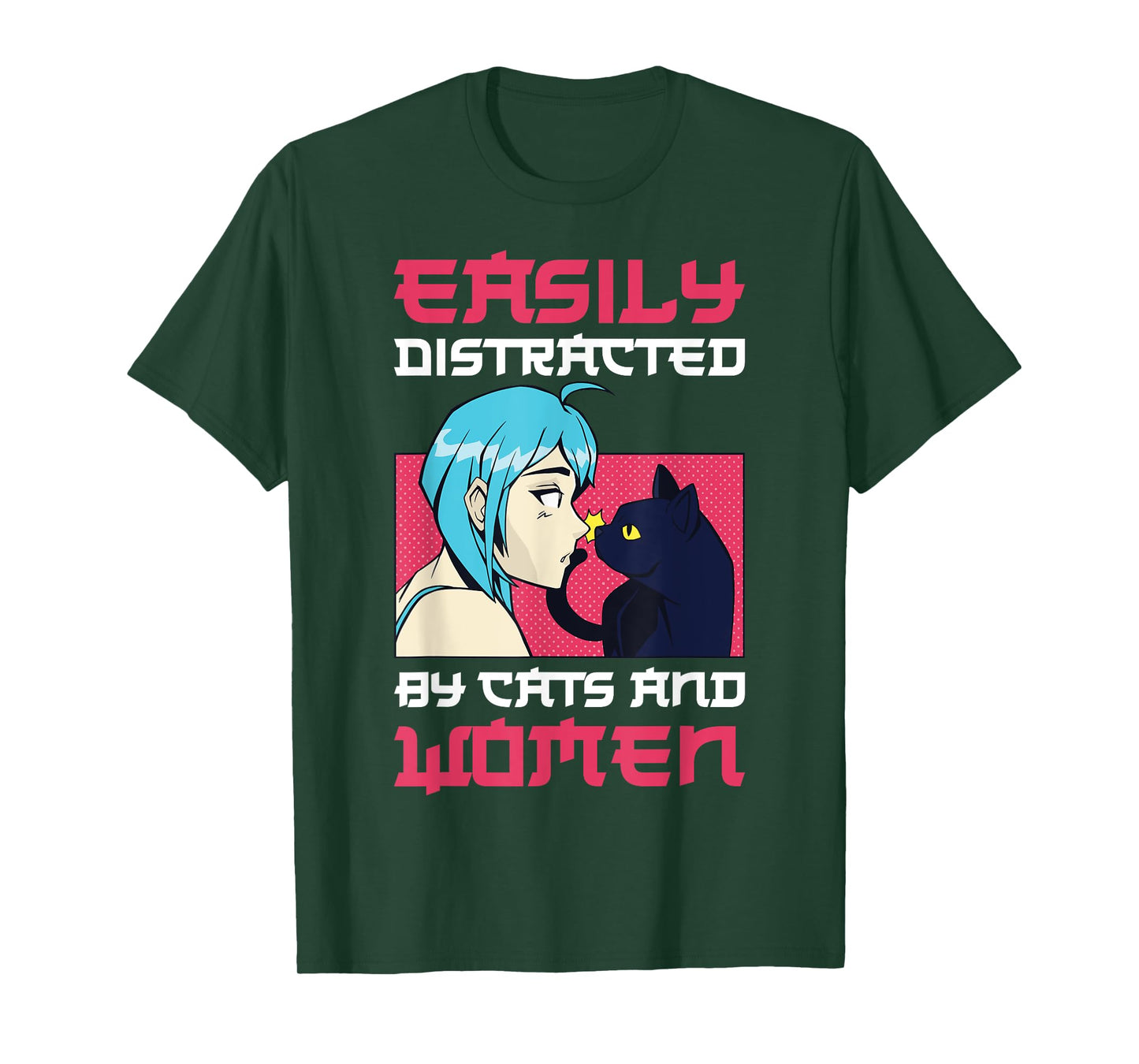 Easily Distracted By Cats And Women Lesbian T-Shirt