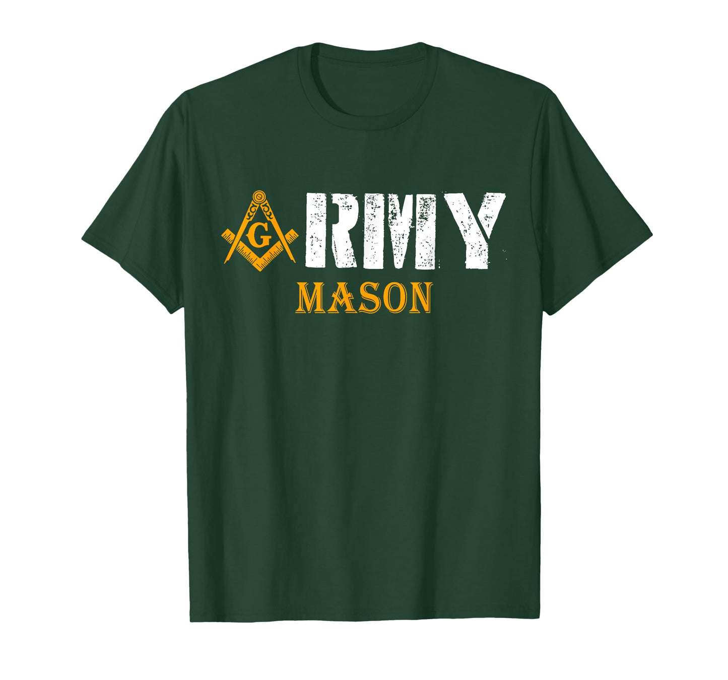 Freemason Army Compass & Square Masonic Symbol Vintage T-Shirt