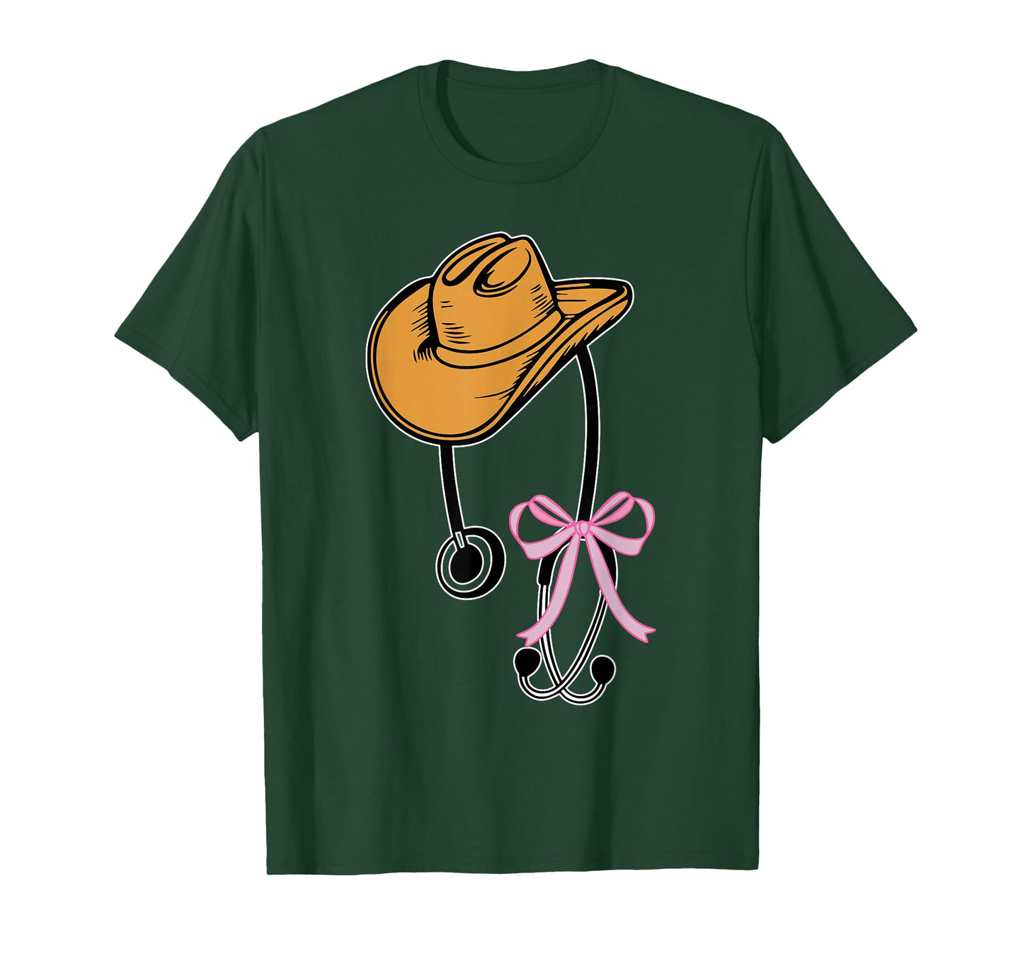 Western Coquette Stethoscope Hat Cowgirl Registered Nurse T-Shirt