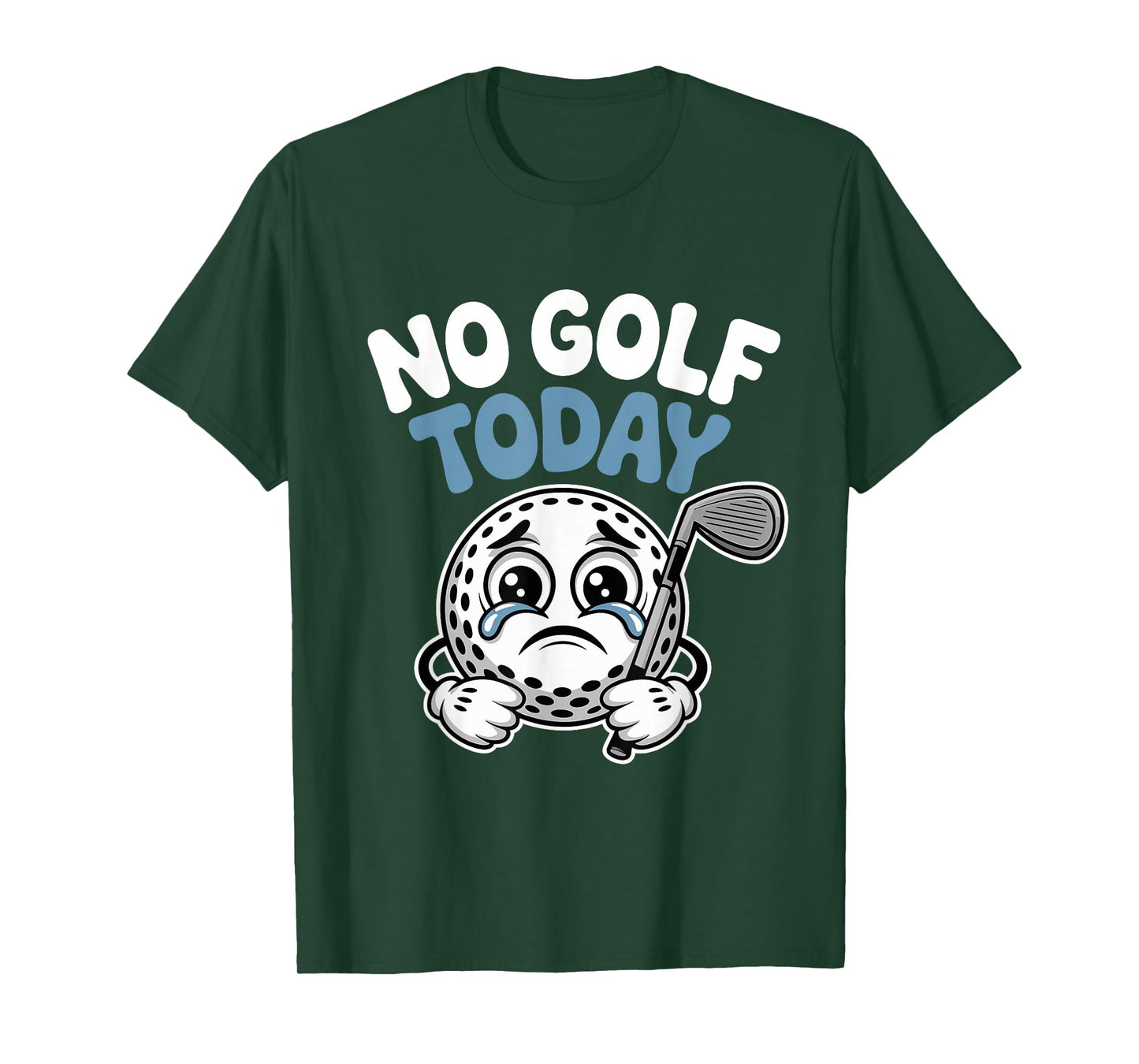 No Golf Today Stickman Design for Golf Lovers and Golfer T-Shirt