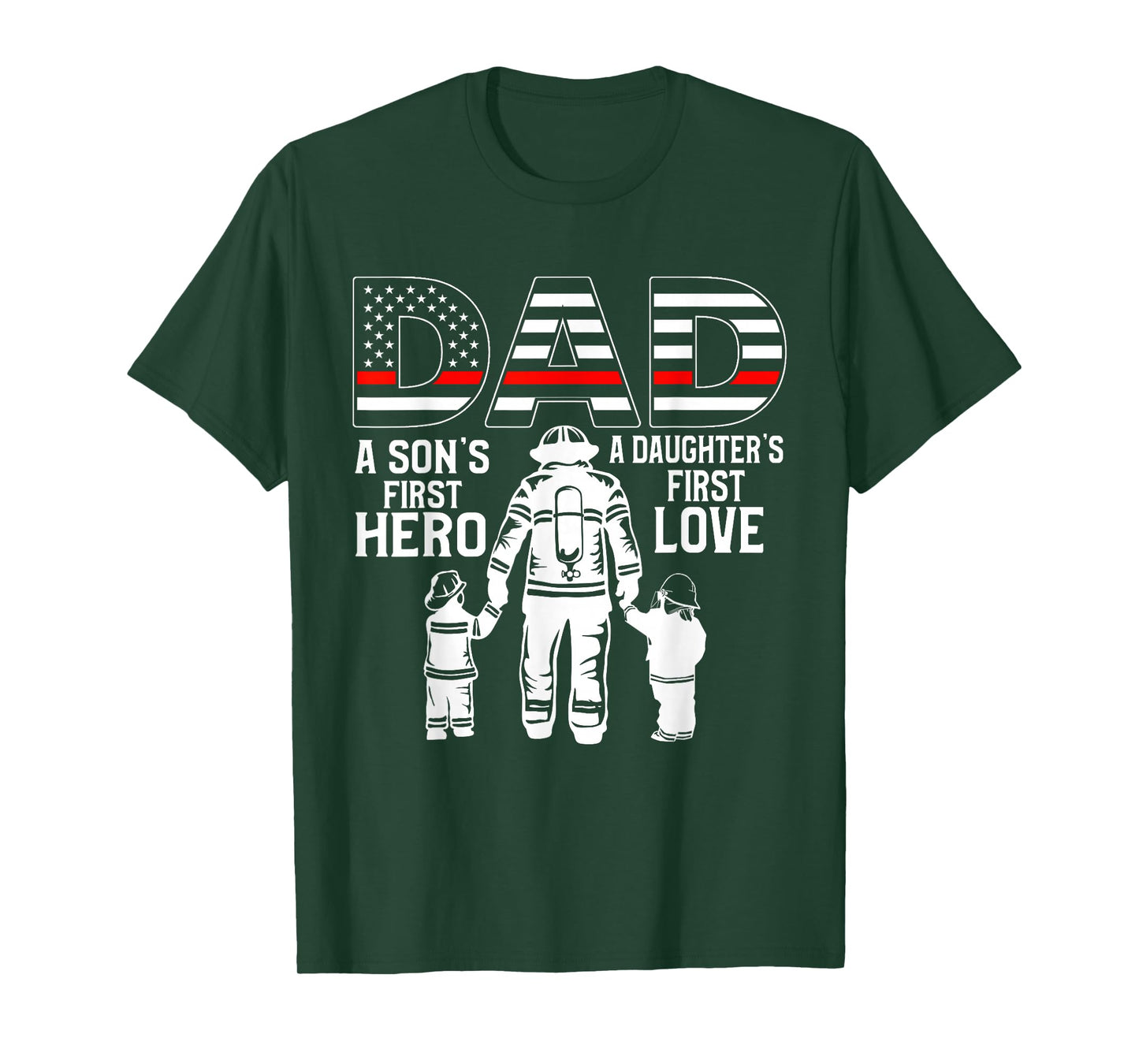 Proud Firefighter Dad Daddy Fireman Dad Father’s Day Men T-Shirt
