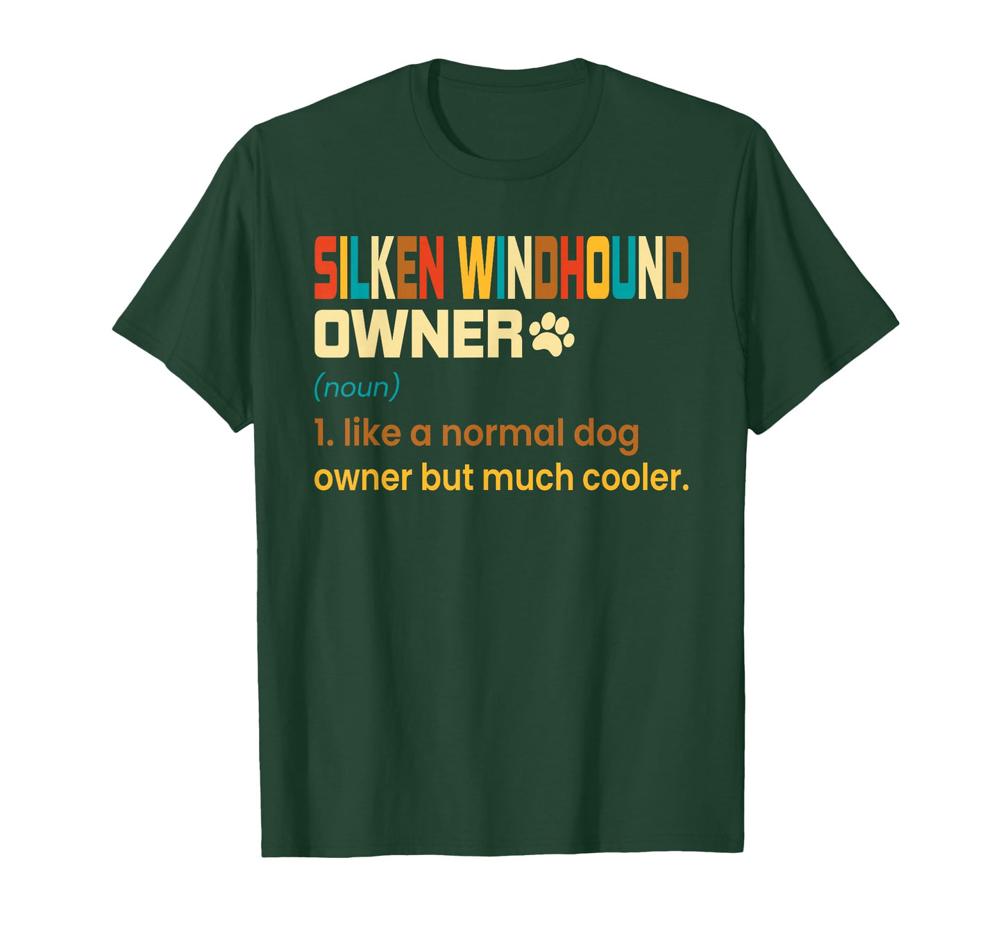 Funny Silken Windhound Retro Vintage Dog Mom Dad T-Shirt