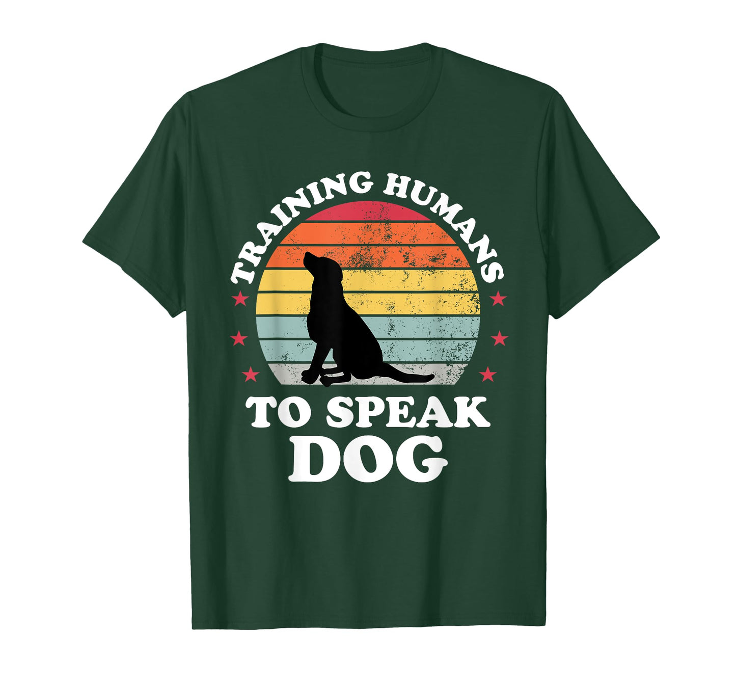 Retro Dog Commands Obedience Training Funny Dog Trainer T-Shirt