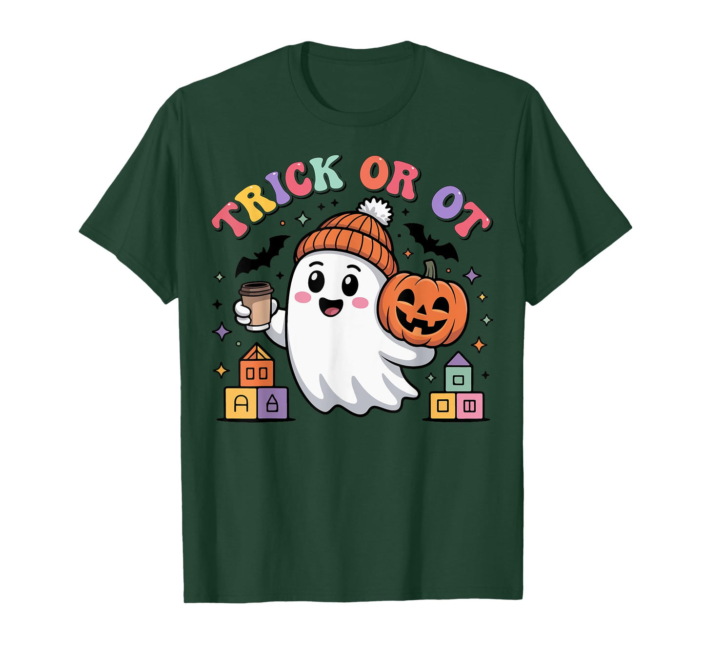 Trick or OT Spooky Occupational Therapy Ghost Halloween T-Shirt