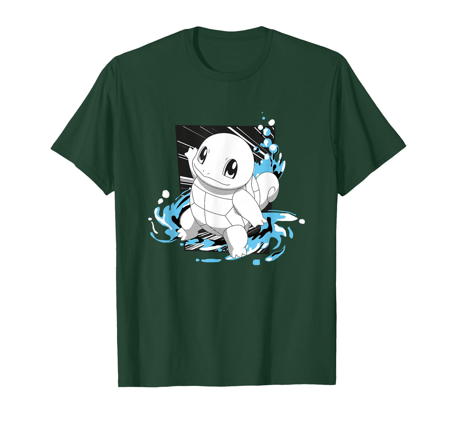 Pokémon Squirtle Splashing Water Manga Panel T-Shirt
