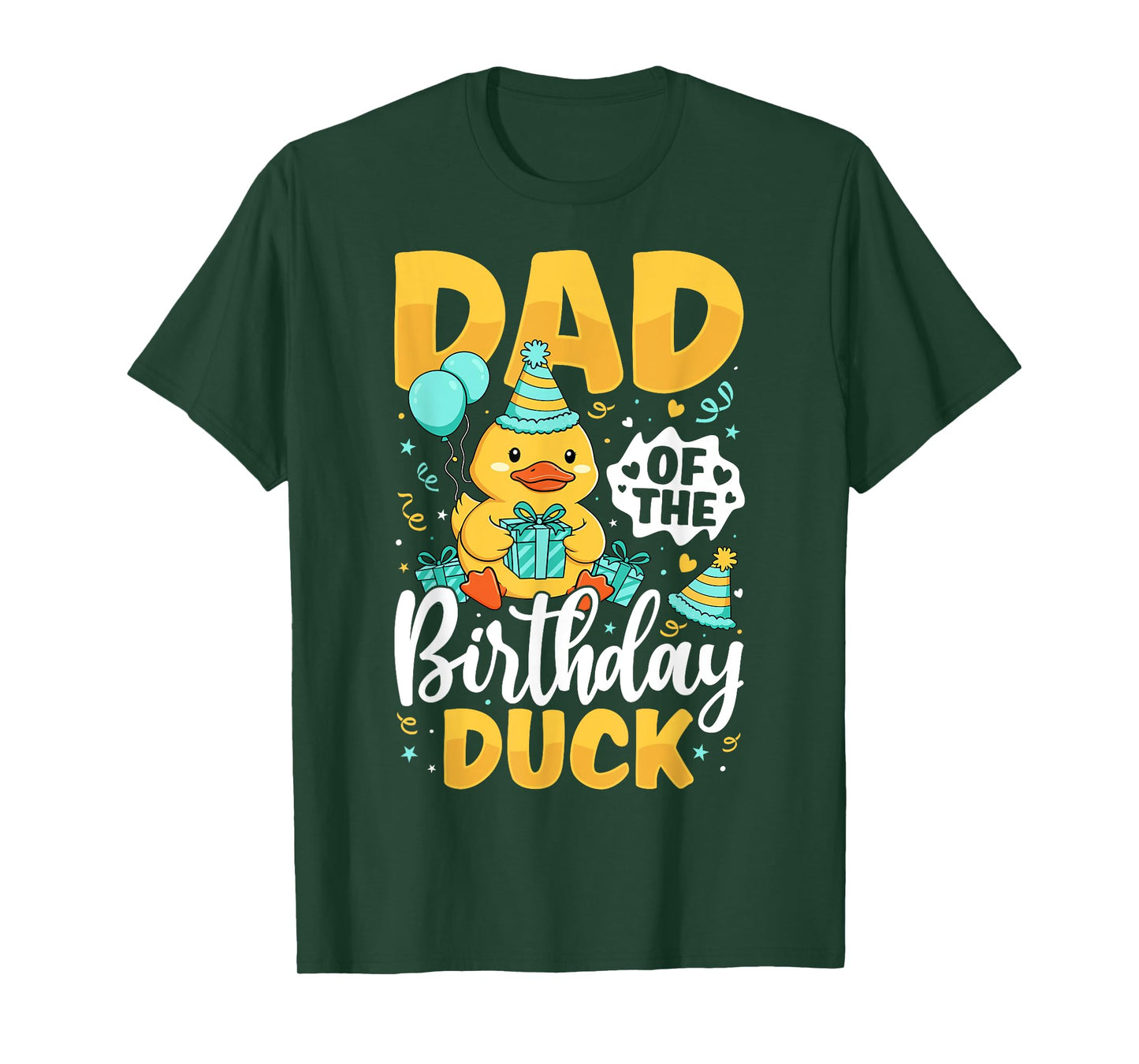 Dad Of The Birthday Duck Boy Rubber Duck Bday Family T-Shirt