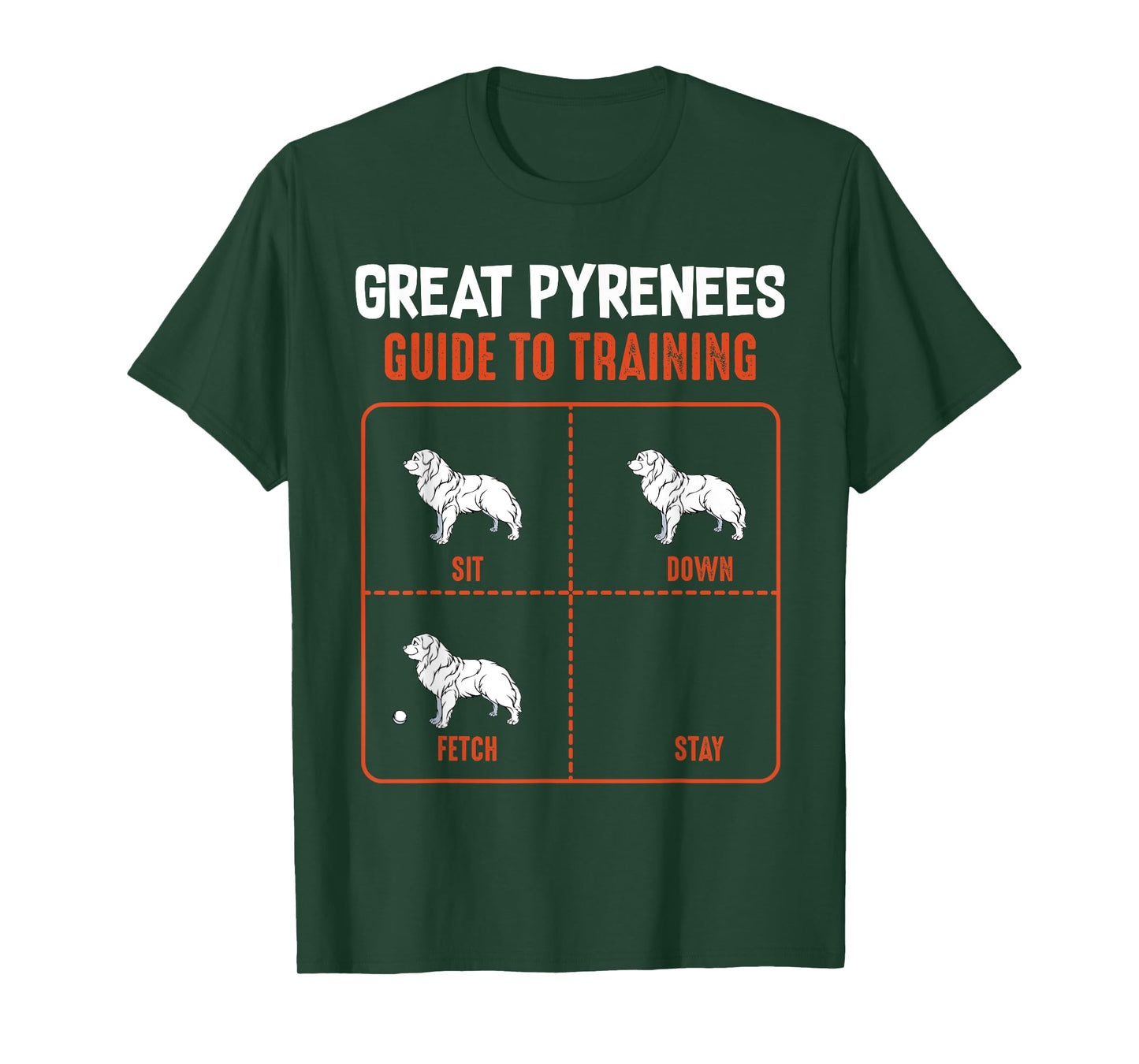 Great Pyrenees Guide To Training Funny Dog Pet Lover T-shirt Men Women Girls Kids T-Shirt