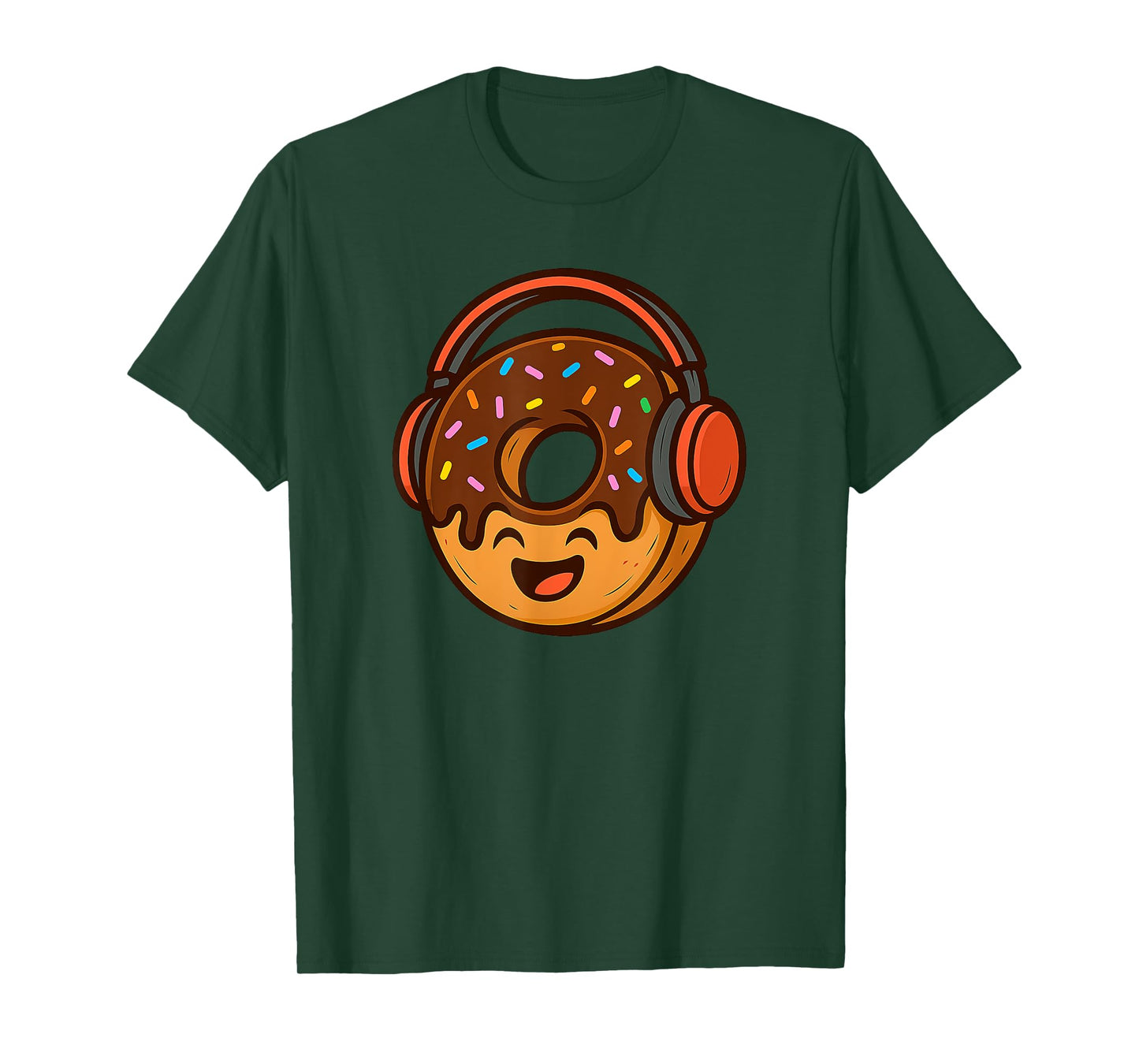 Funny Donut Costume with Headphones for Boys and Girls T-Shirt