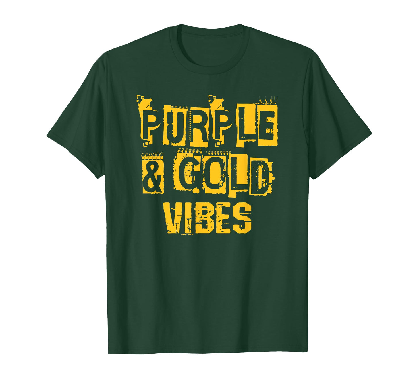 Purple & Gold Game Day Group Tee for High School Football T-Shirt