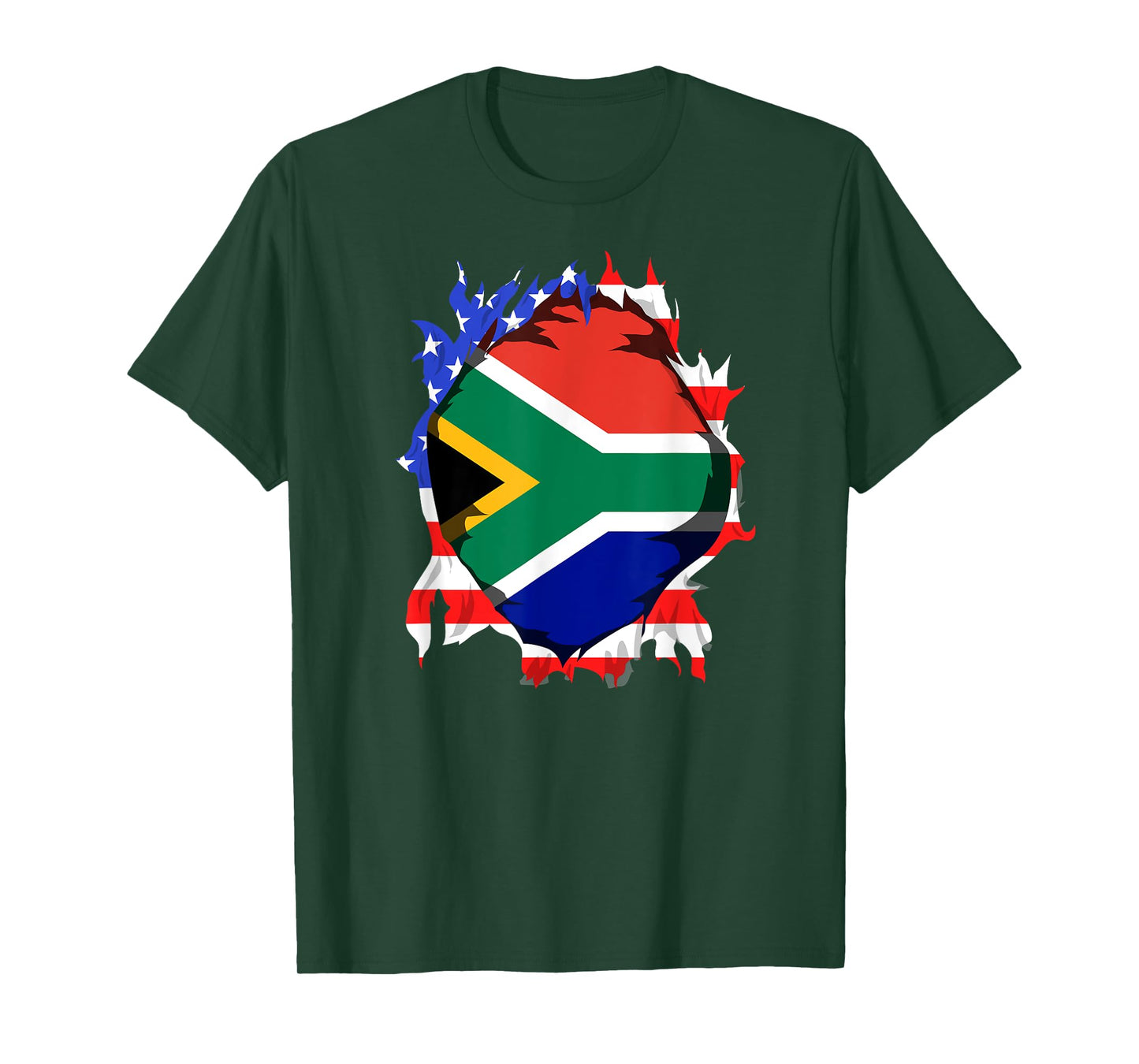 South Africa American Flag USA South African Roots Gifts T-Shirt for Women Kids Men