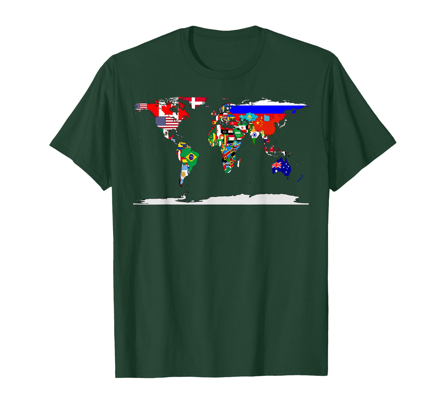 Map of the world and flags of the countries of the world Tee T-Shirt