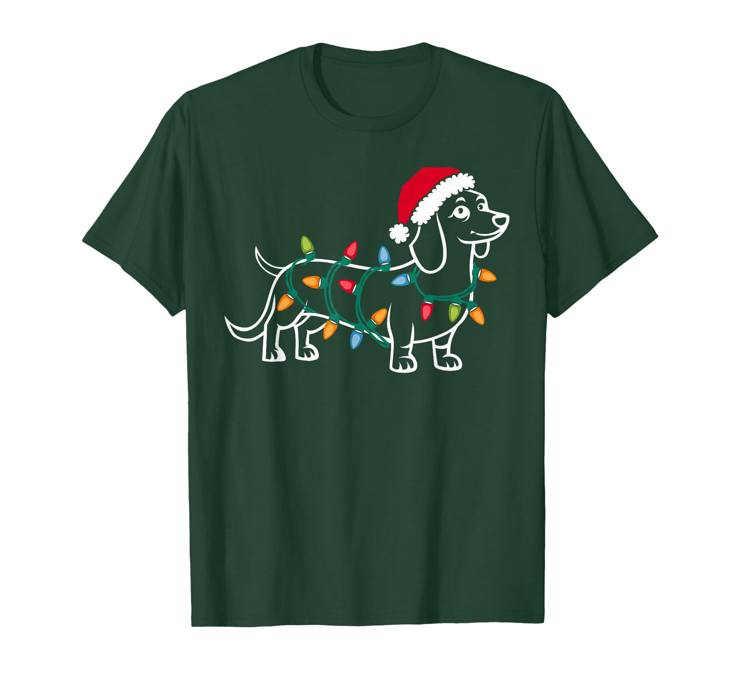 Dachshund Dogs Tree Christmas Sweater Xmas Gifts for Pet Dog T-Shirt