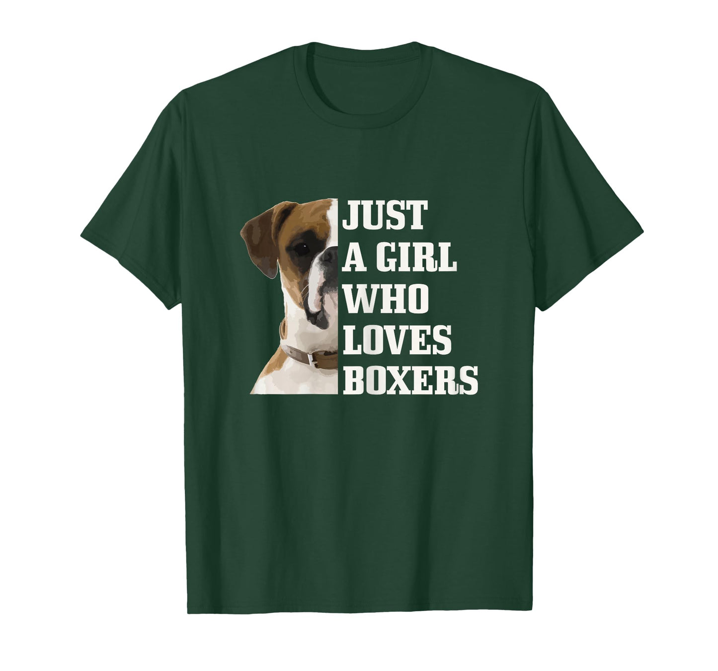 Just A Girl Who Loves Boxers Dog Boxer Mom Funny T-Shirt