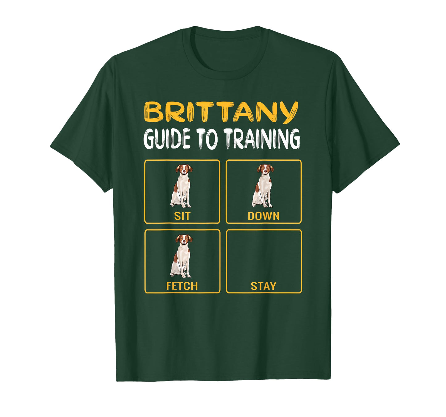 Funny Brittany Guide to Training Dog Trainer Obedience T-Shirt Small