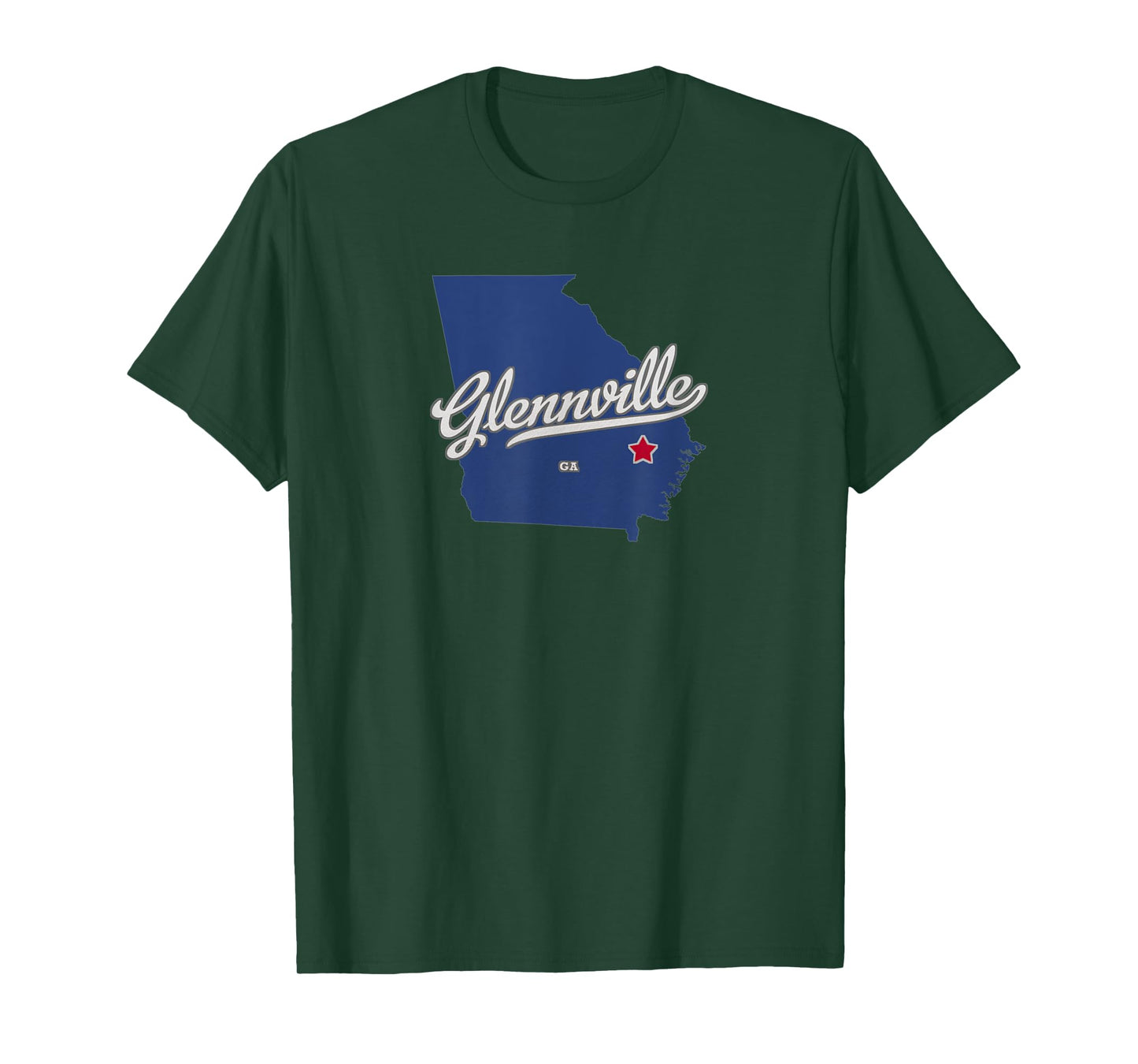 Glennville Georgia GA Map T-Shirt