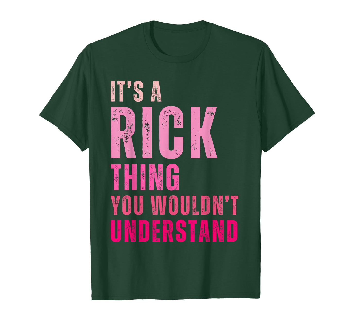 Rick Personalized Name Apparel It's A Rick Thing You Wouldn't Understand Vintage Unisex T-Shirt Black Small Short Sleeve