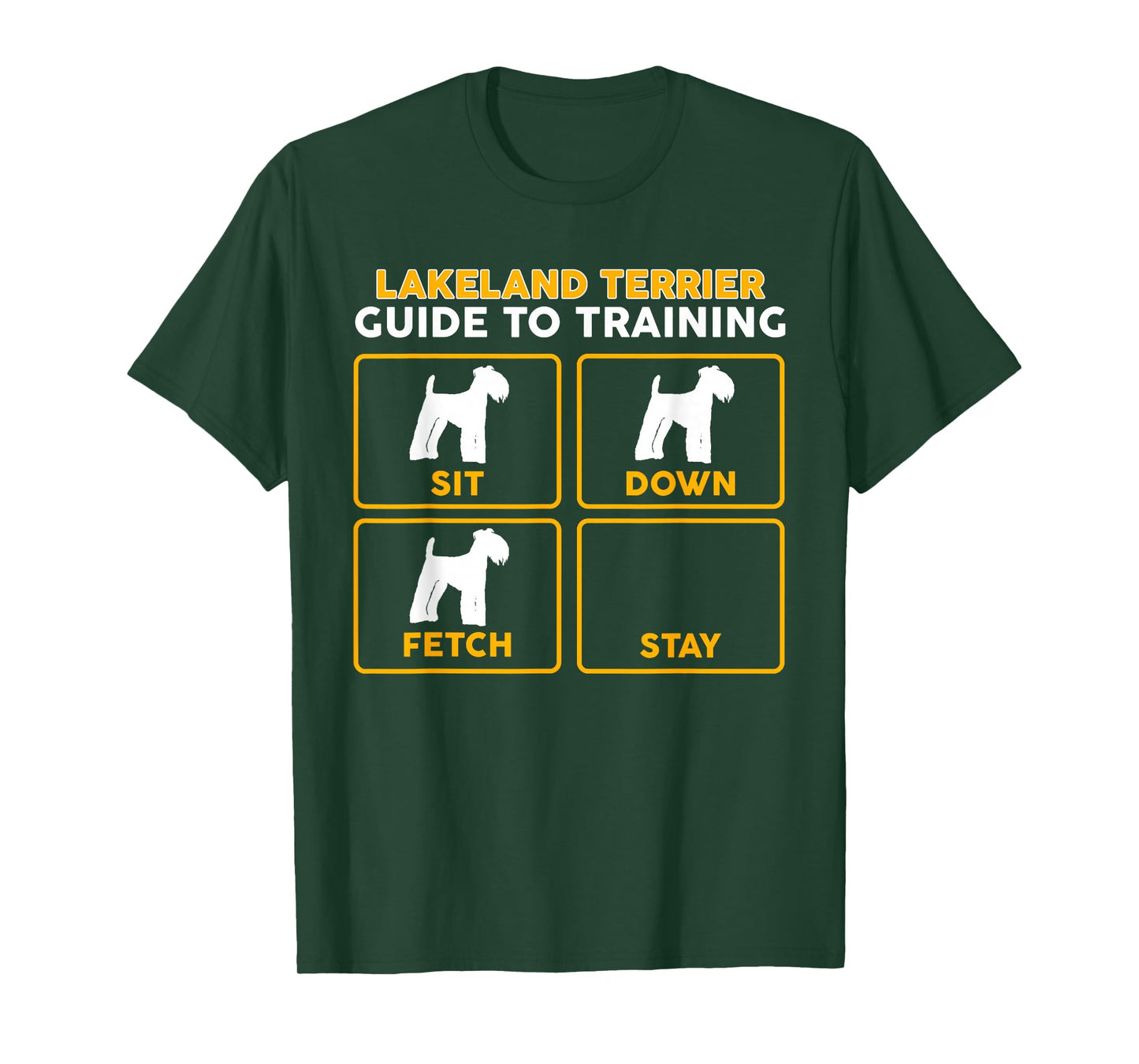 Pupbeats Lakeland Terrier Store Lakeland Terrier Dog Pattern T-Shirt | Funny Guide To Training T-Shirt